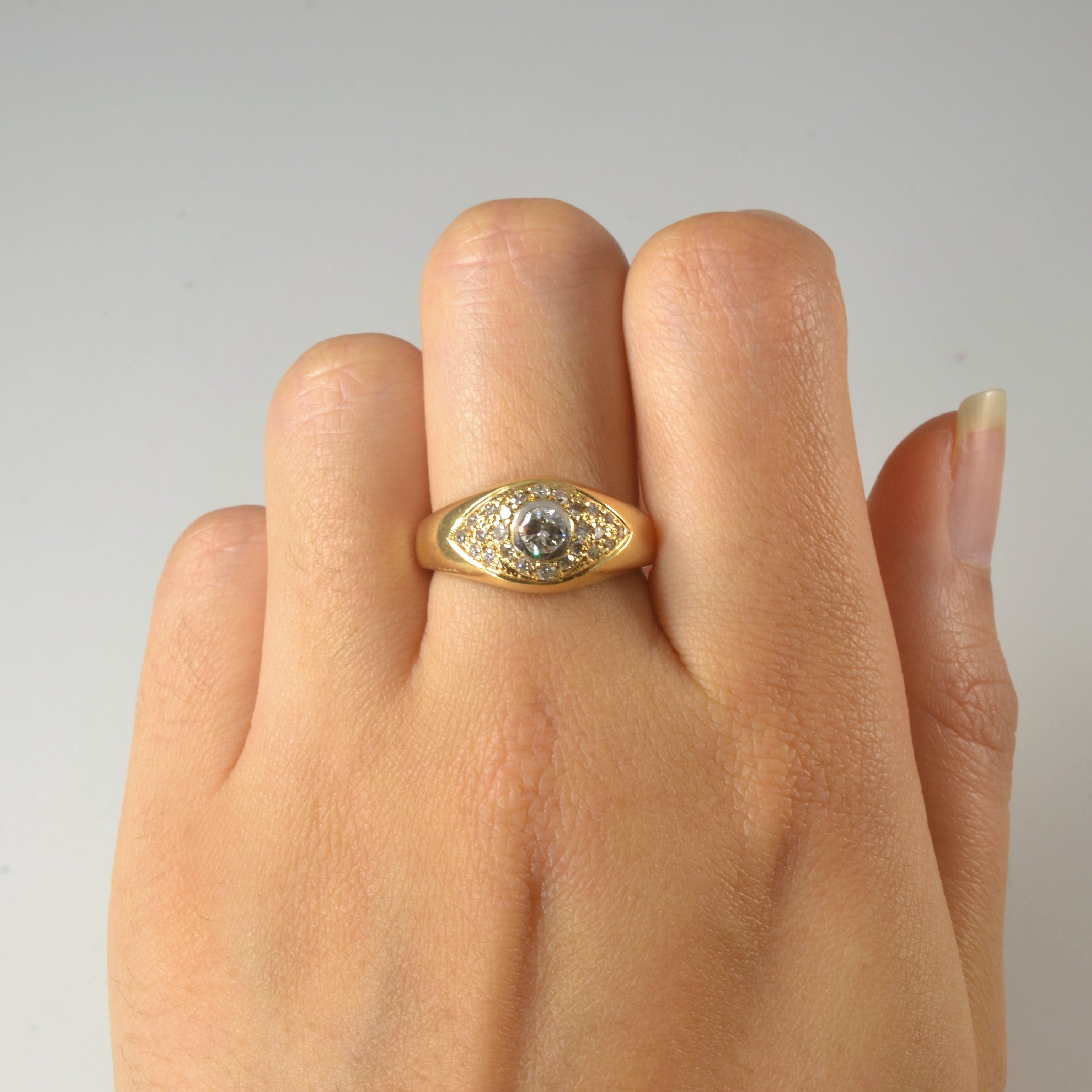 Bezel Set Diamond Dome Ring | 0.52ctw | SZ 6.75 |
