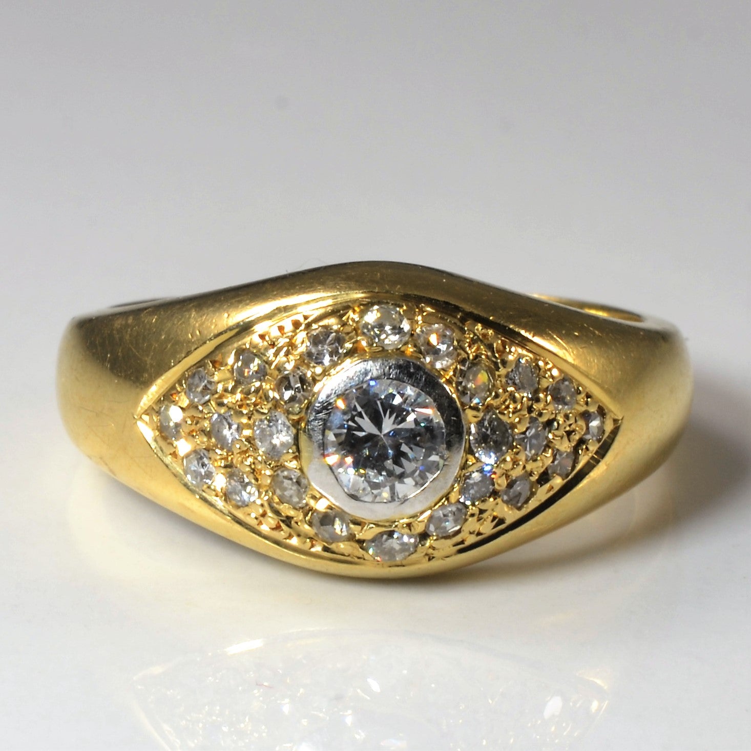 Bezel Set Diamond Dome Ring | 0.52ctw | SZ 6.75 |