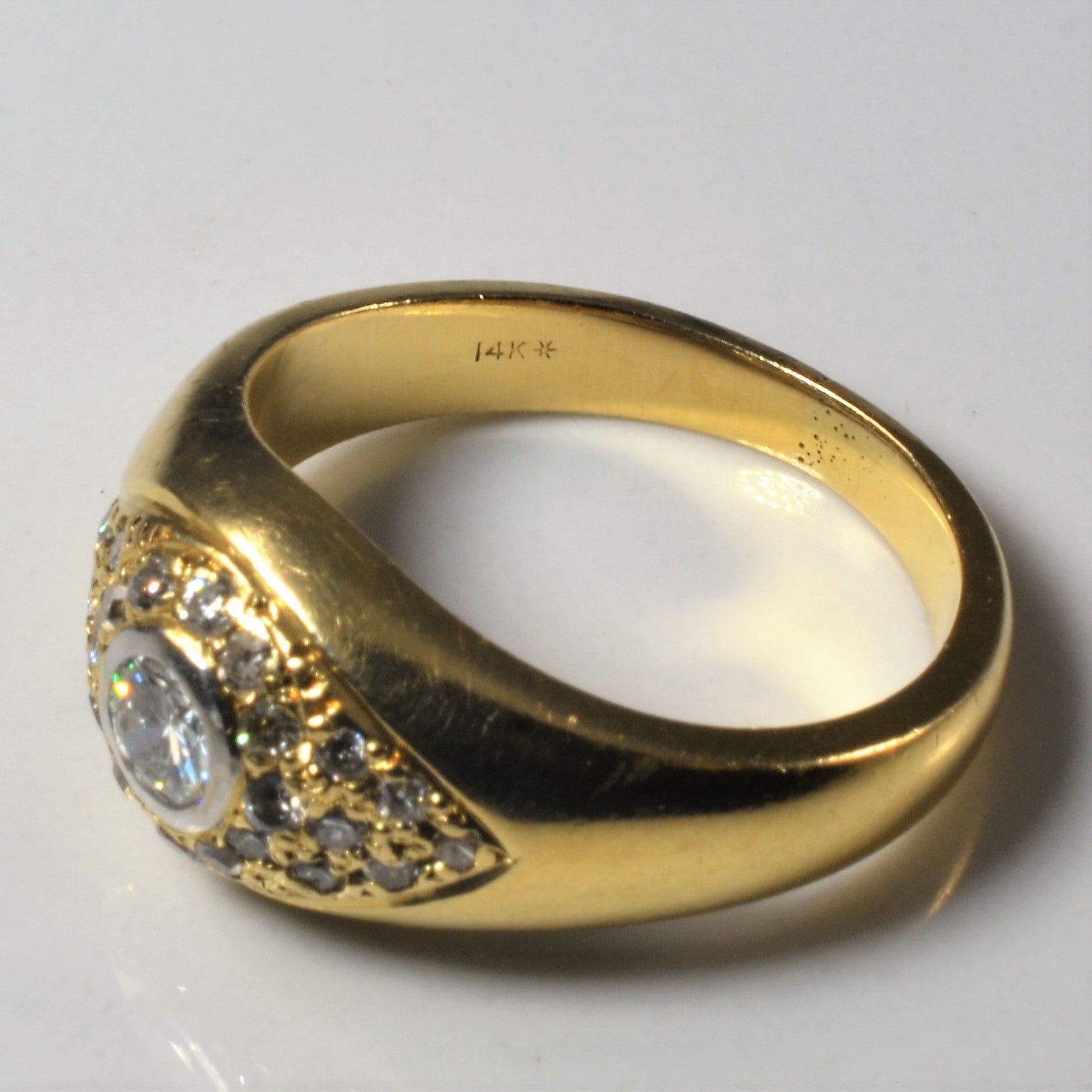 Bezel Set Diamond Dome Ring | 0.52ctw | SZ 6.75 |