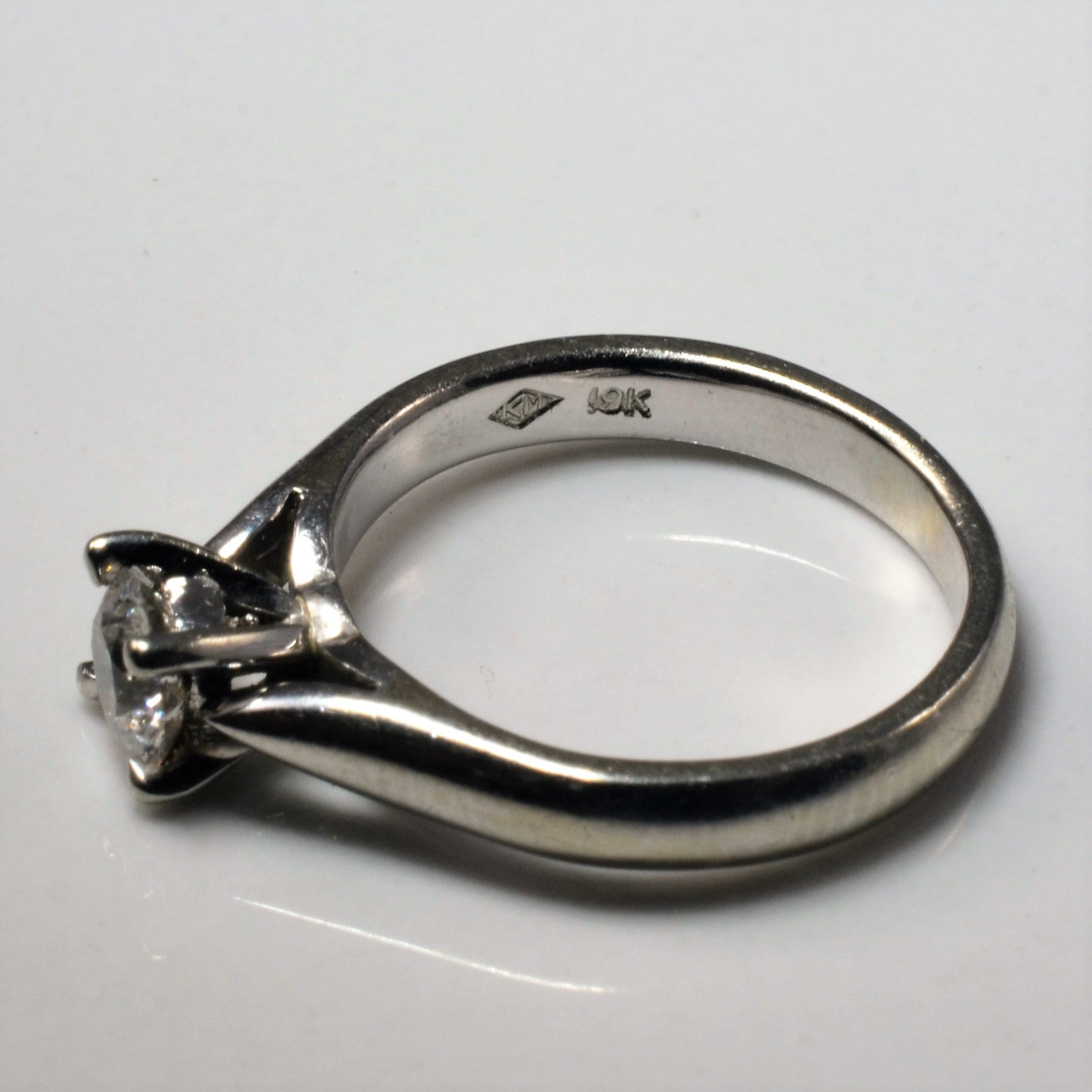 GIA Certified Diamond Solitaire Engagement Ring | 0.40ct SI2 F Ex | SZ 4 |
