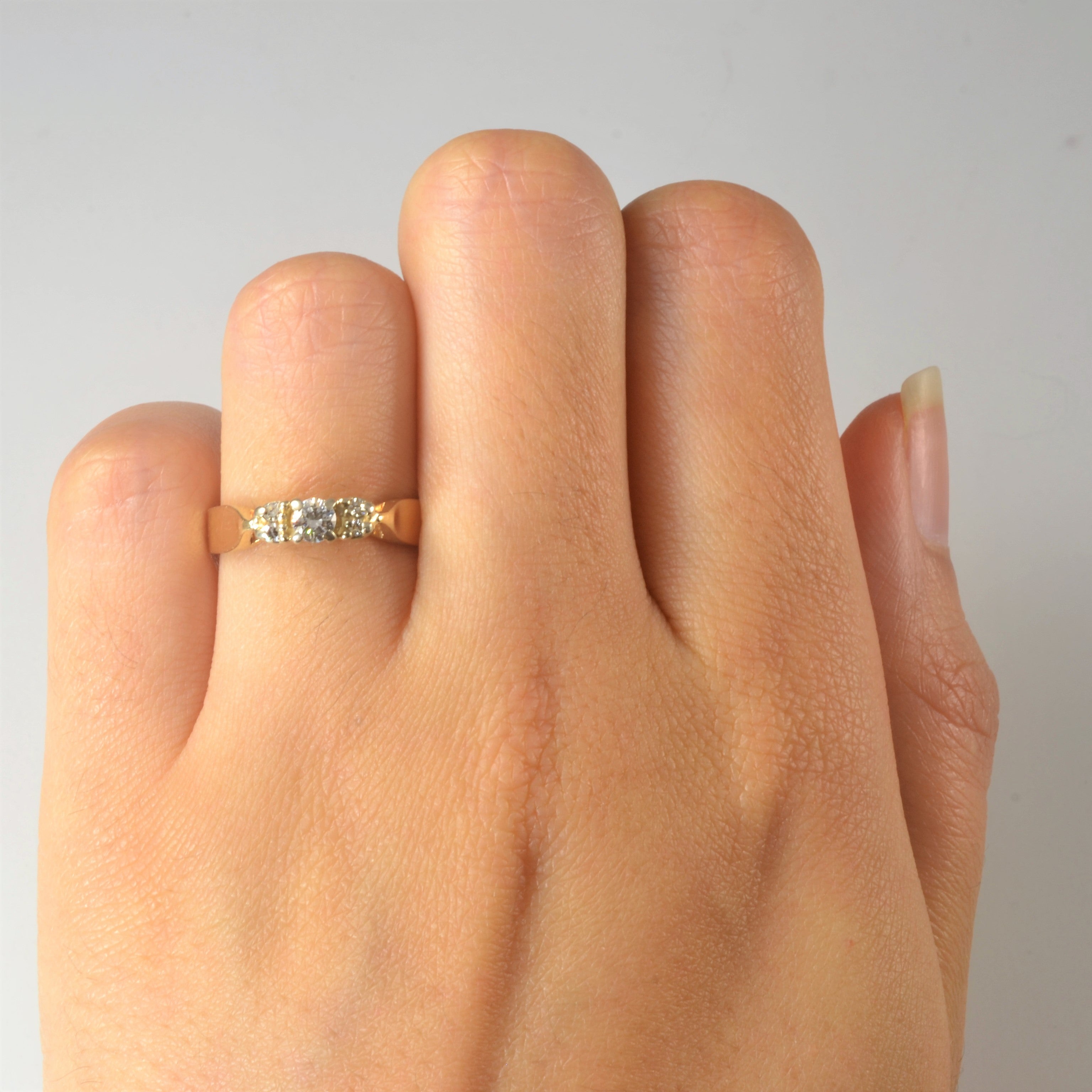 Three Stone Style Diamond Ring | 0.19ctw | SZ 6 |