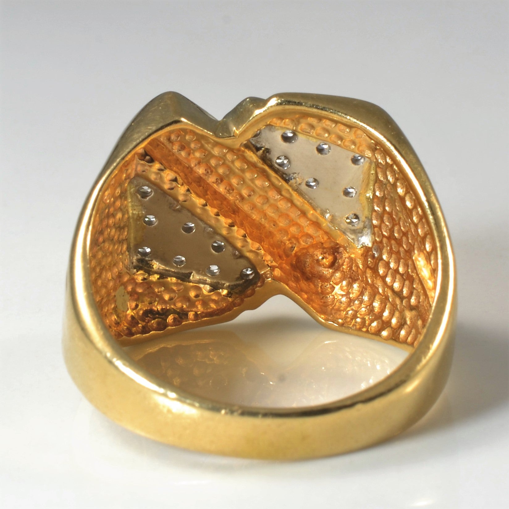 Diamond Cluster Wide Bypass Ring | 0.52ctw | SZ 10.25 |