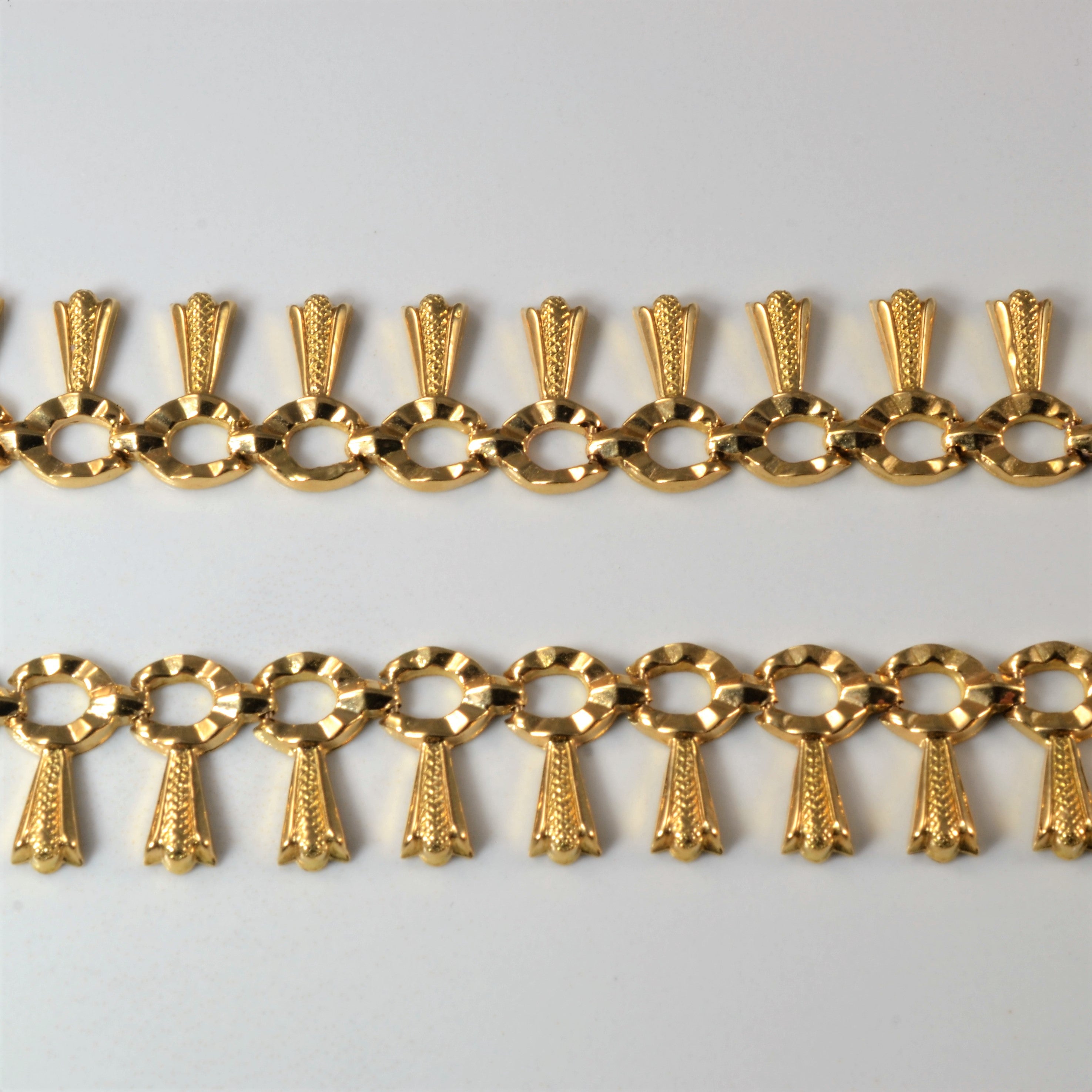 Textured Gold Collar Necklace | 17" |