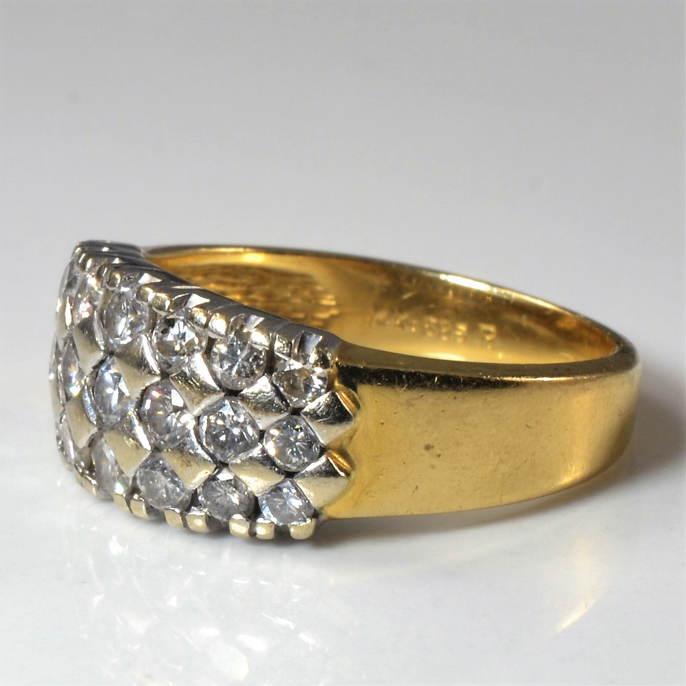 Three Row Diamond Ring | 0.94ctw | SZ 6.75 |