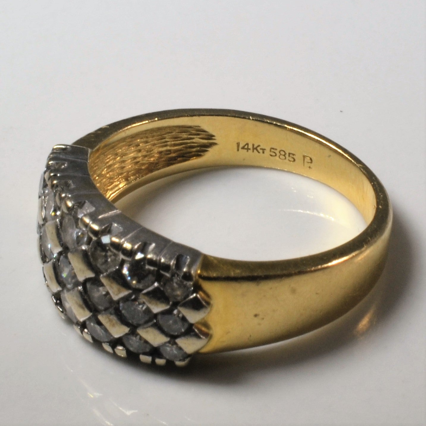 Three Row Diamond Ring | 0.94ctw | SZ 6.75 |