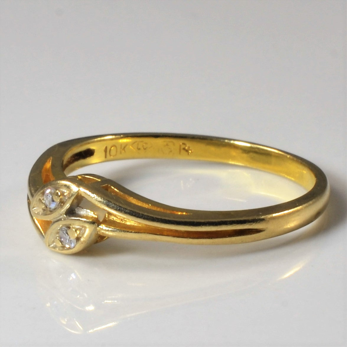 Diamond Bypass Ring | 0.02ctw | SZ 6 |