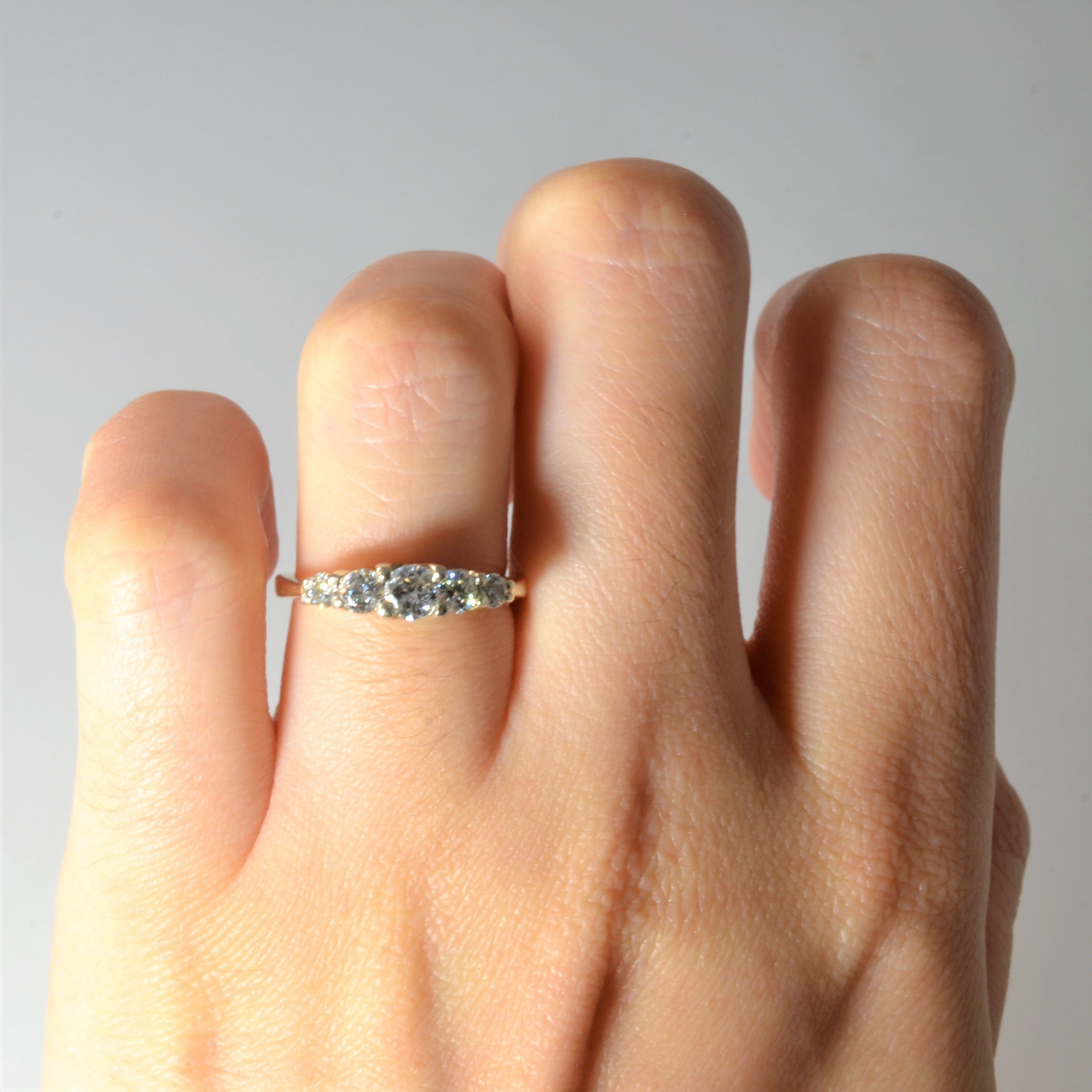 Mixed Cut Five Stone Diamond Ring | 0.52ctw | SZ 4.5 |
