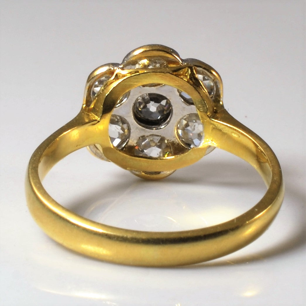 Early 1900s European Diamond Cluster Ring | 1.55ctw | SZ 7.5 |
