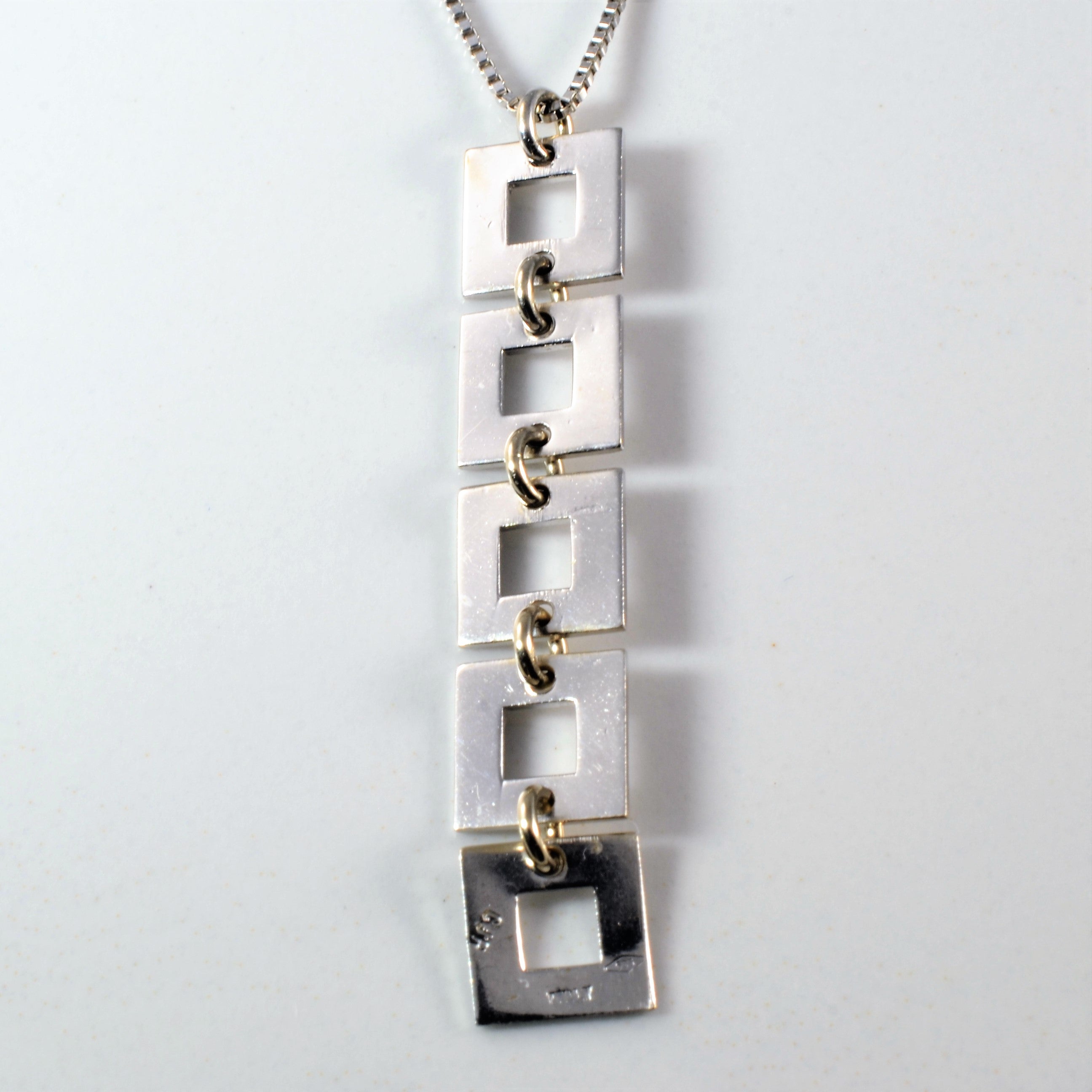 White Gold Link Necklace | 17" |