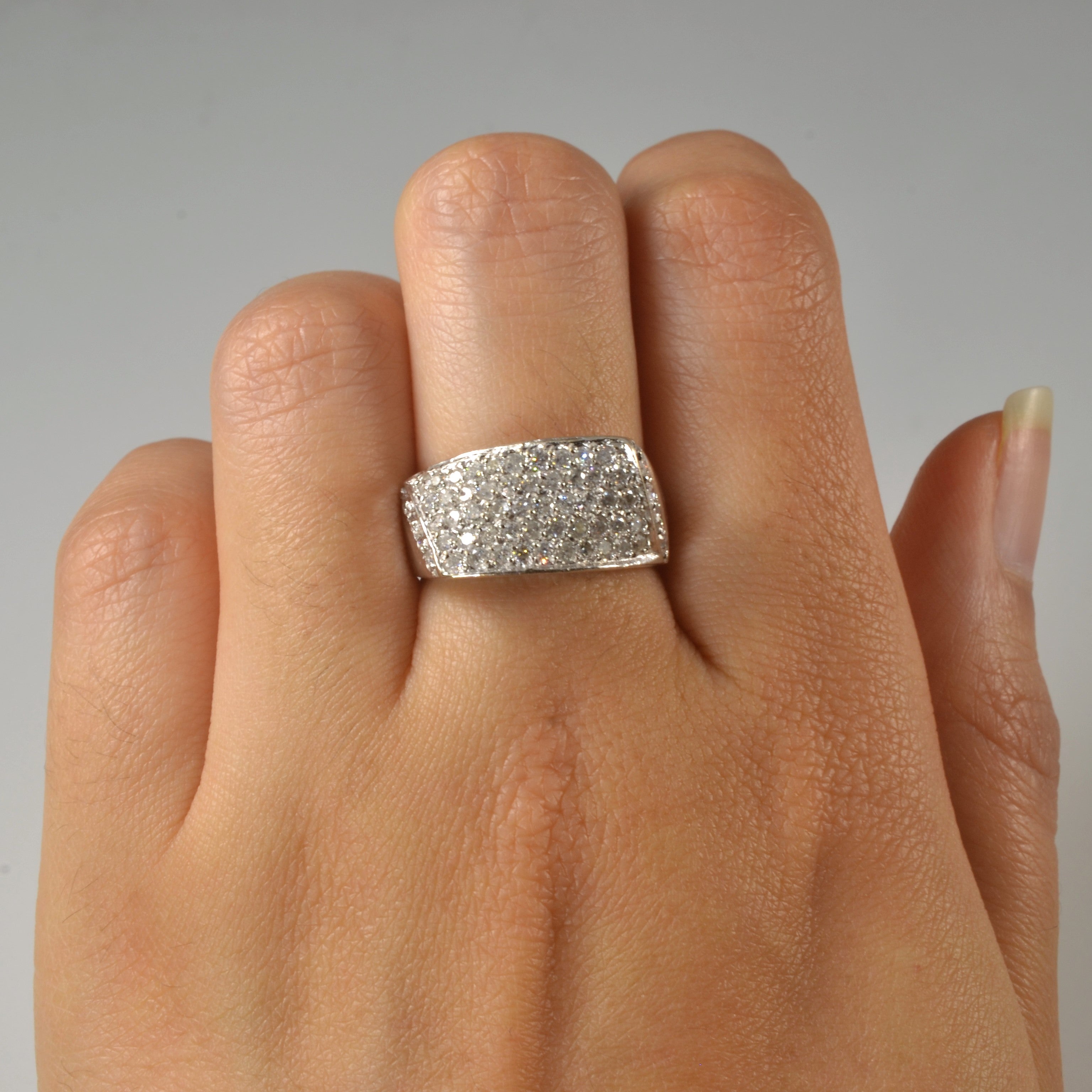 Asymmetrical Diamond Cluster Ring | 0.62ctw | SZ 6.5 |
