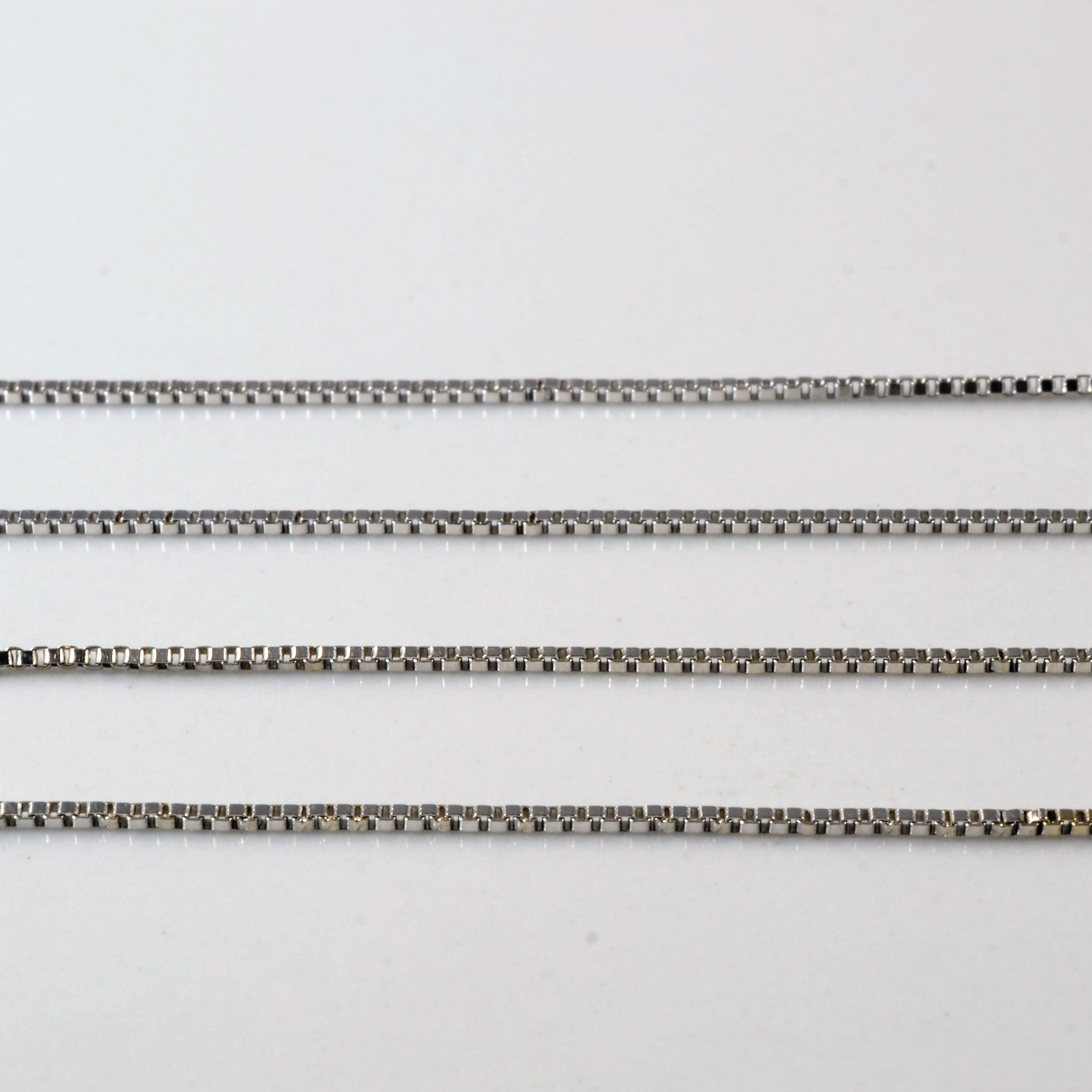 White Gold Link Necklace | 17" |