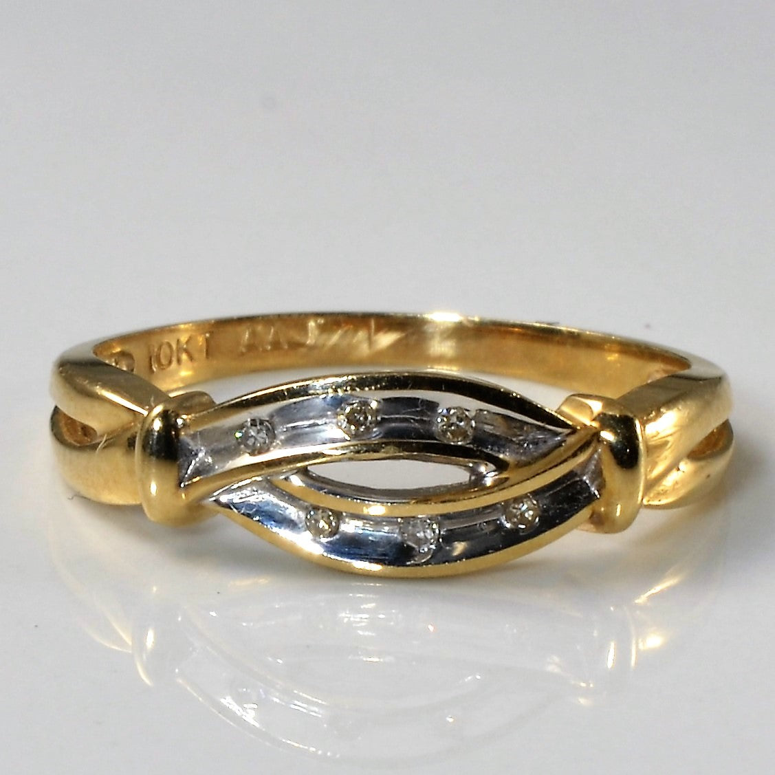 Crossover Diamond Knot Ring | 0.03ctw | SZ 6.75 |