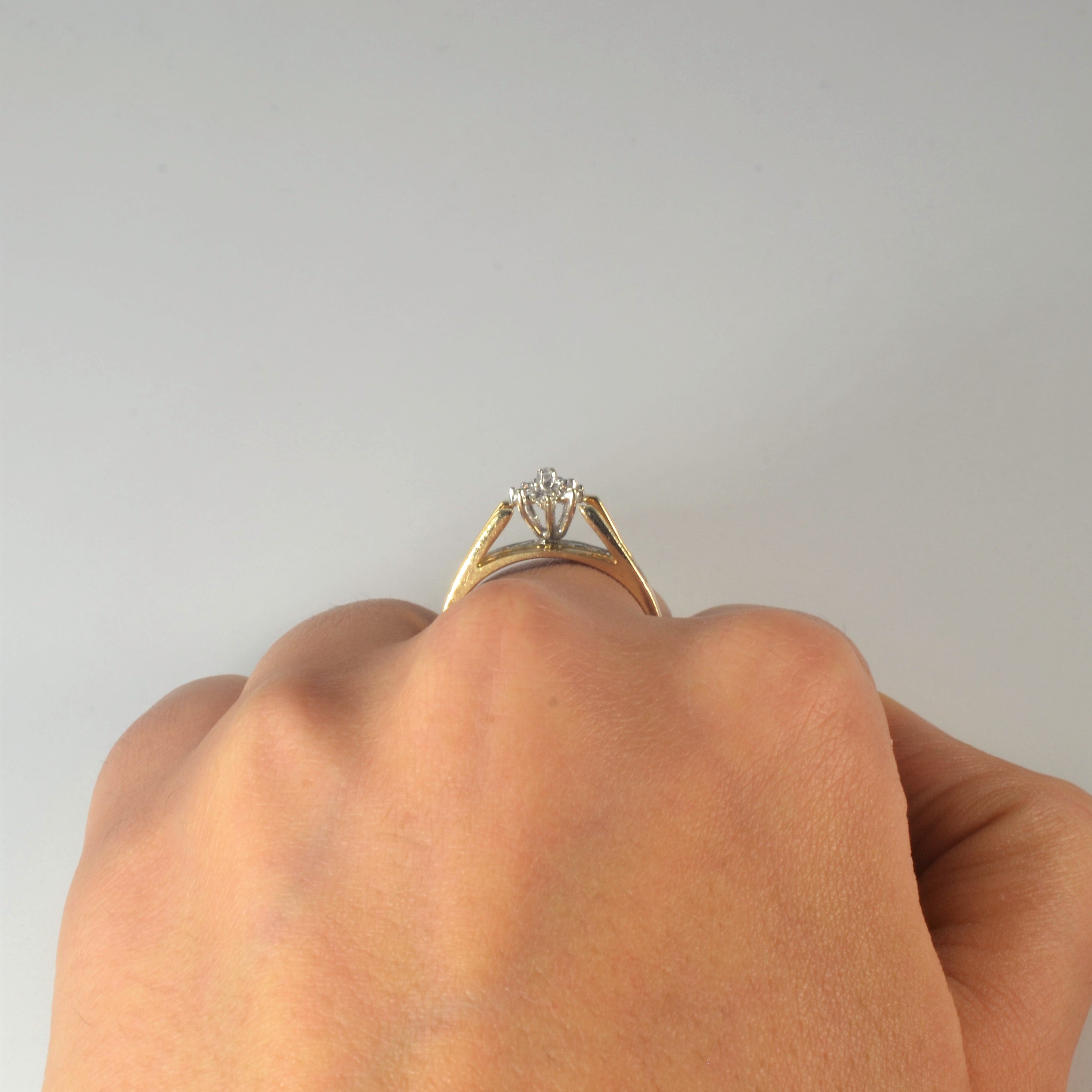 High Set Cluster Diamond Ring | 0.18ctw | SZ 9 |