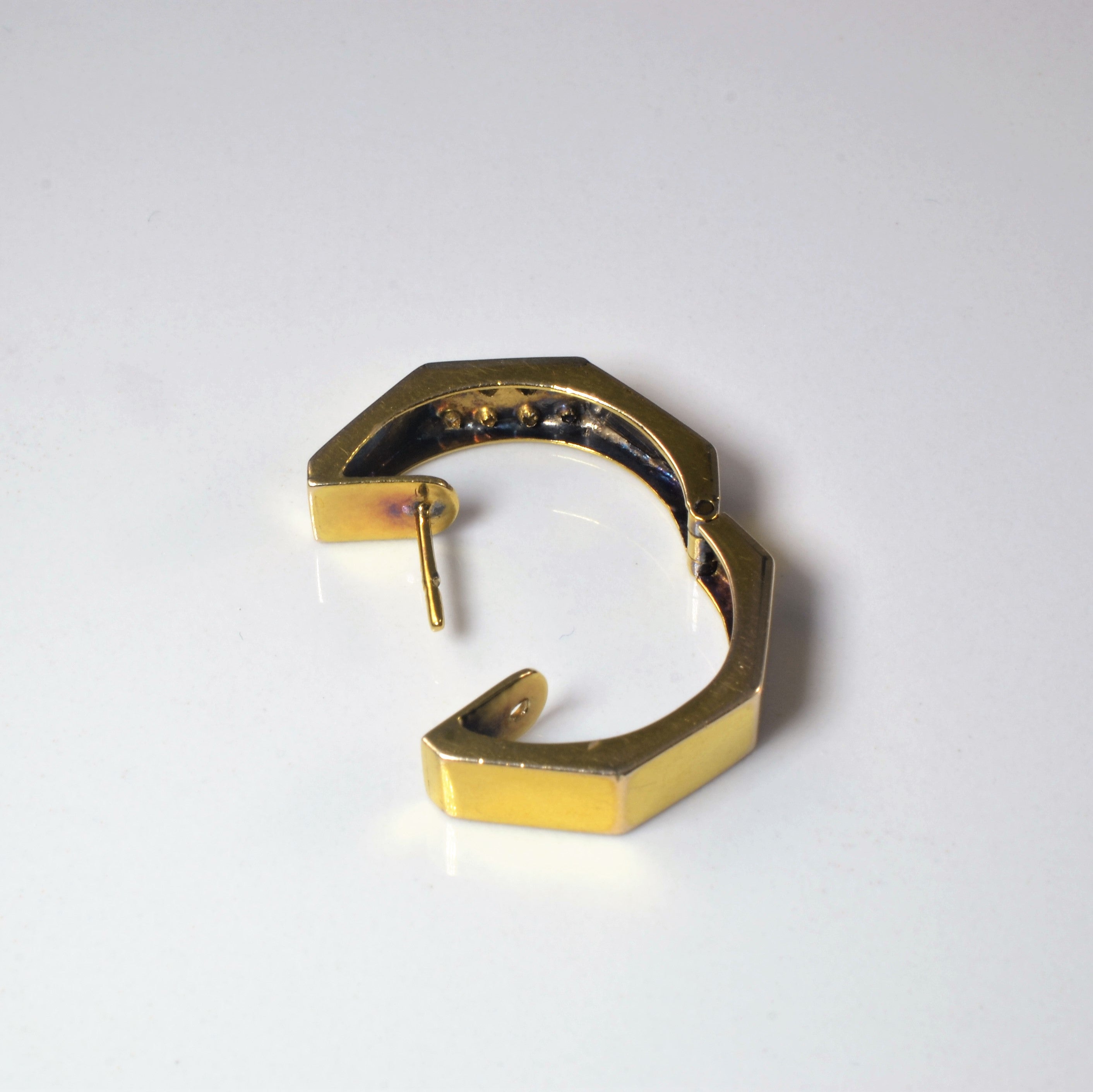 Geometric Diamond Hoop Earrings | 0.24ctw |