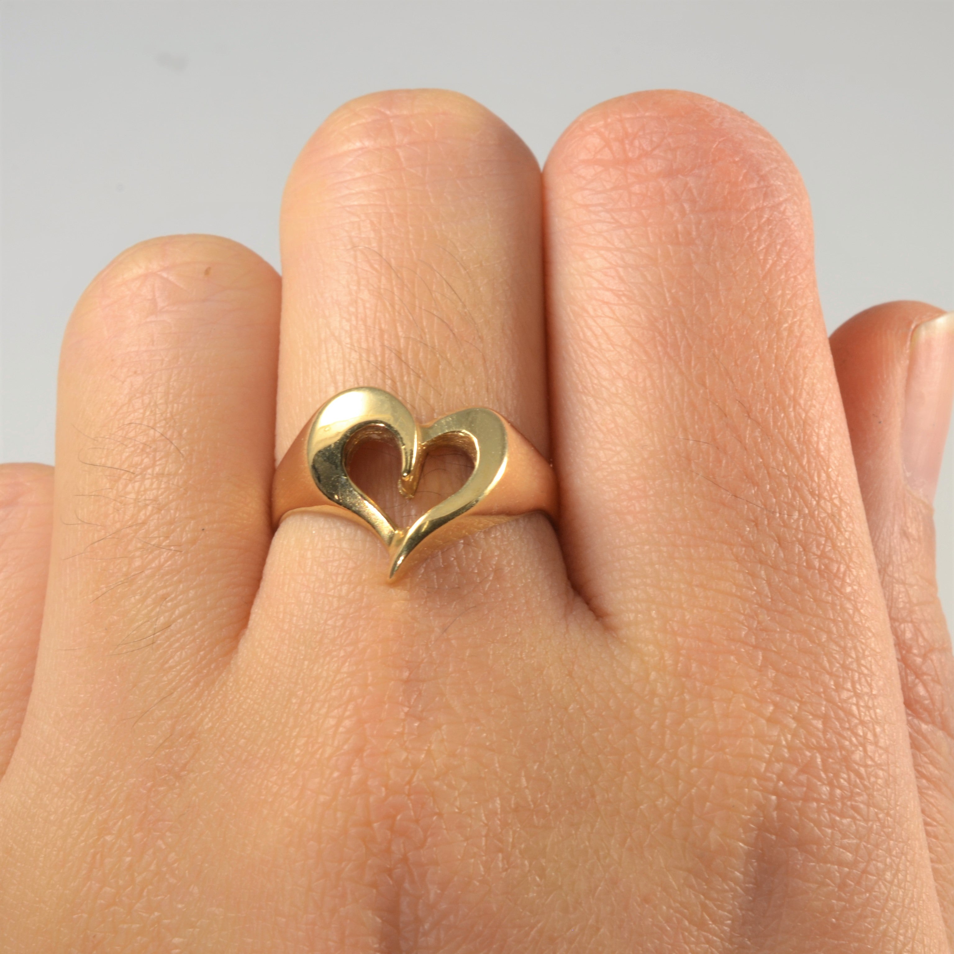 Open Heart Gold Ring | SZ 7 |
