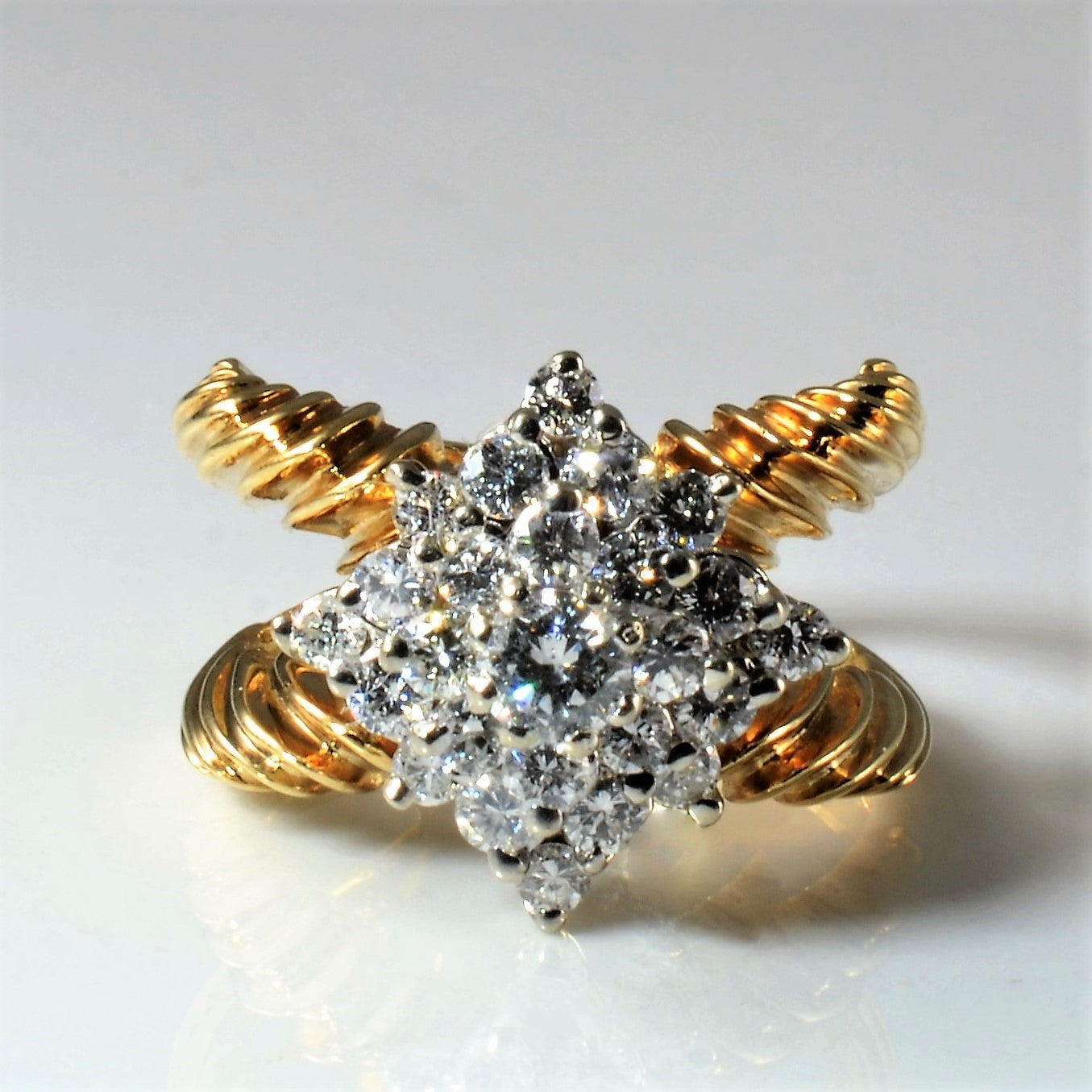 Crossover Cluster Ring | 1.04ctw | SZ 5.75 |