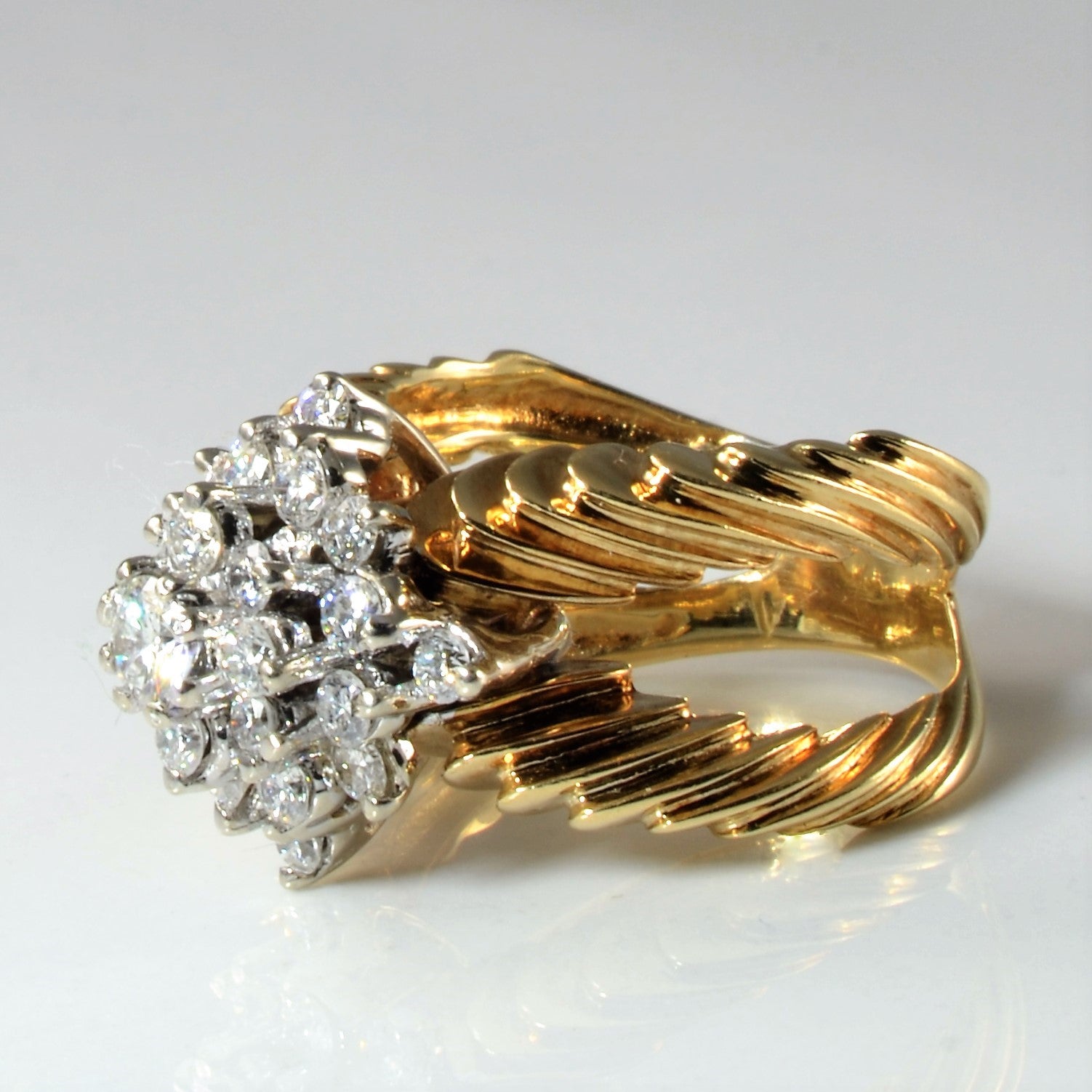 Crossover Cluster Ring | 1.04ctw | SZ 5.75 |