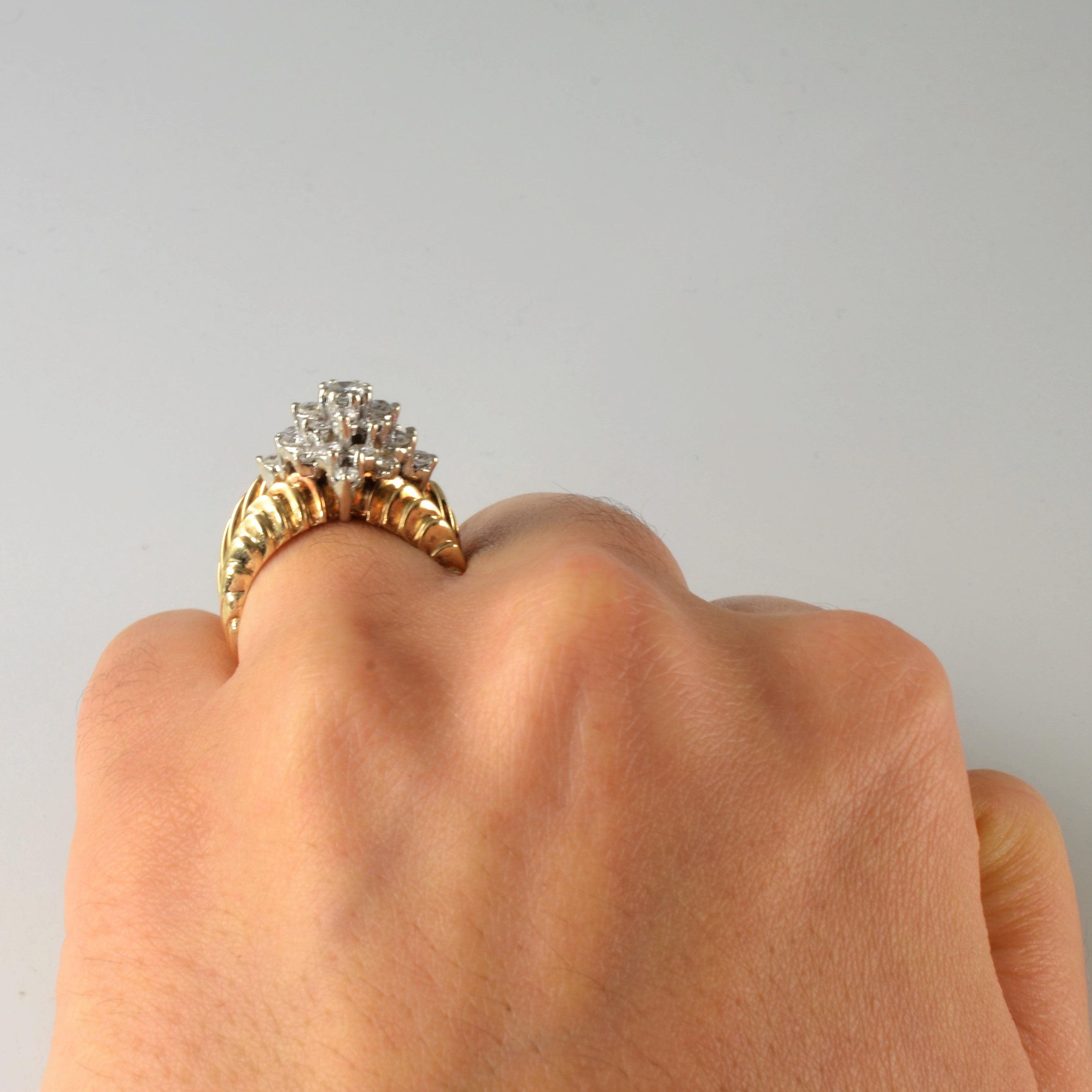 Crossover Cluster Ring | 1.04ctw | SZ 5.75 |