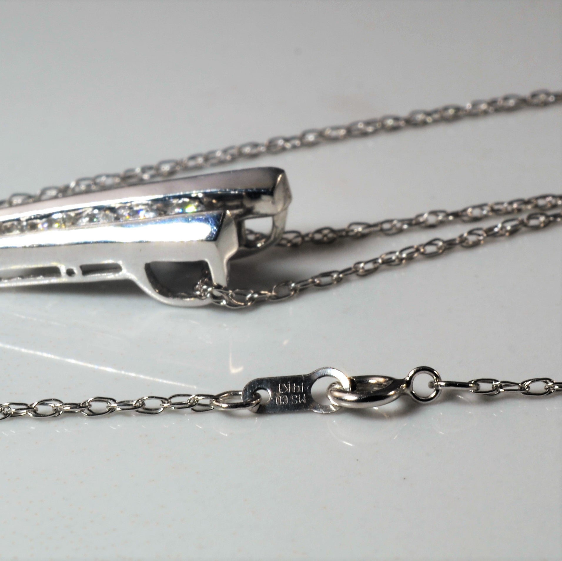 Channel Set Diamond Necklace | 0.20ctw | 18" |