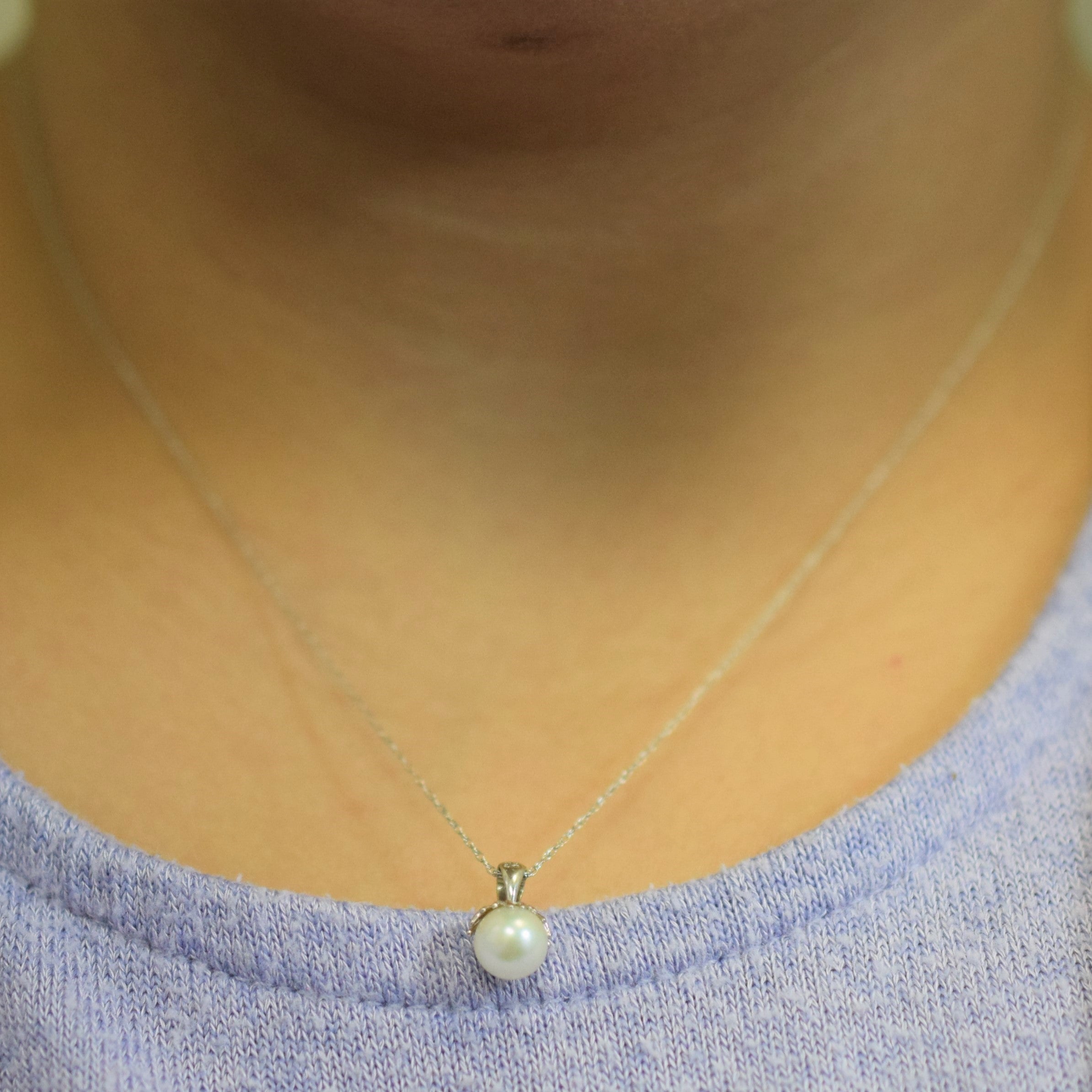 Pearl Drop Necklace | 1.90ct | 18" |