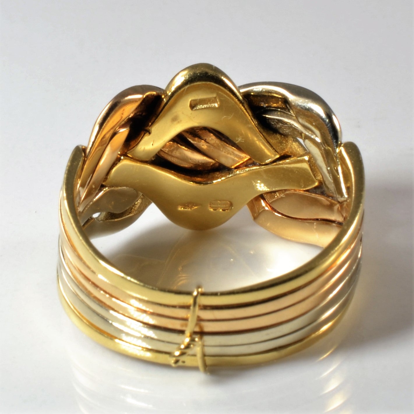 Tri Tone Gold Puzzle Ring | SZ 8.5 |
