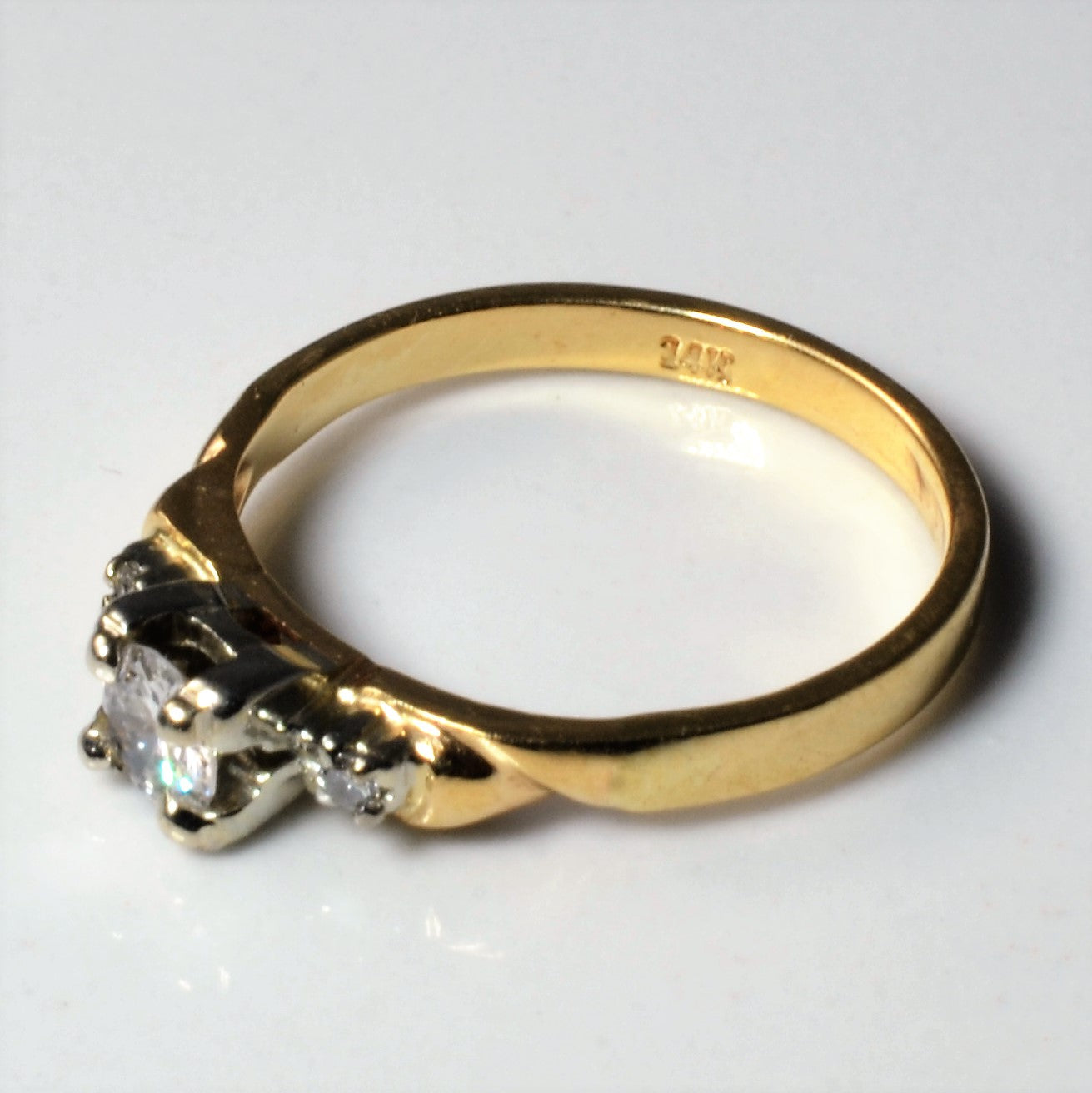 Three Stone Diamond Engagement Ring | 0.27ctw | SZ 5.5 |