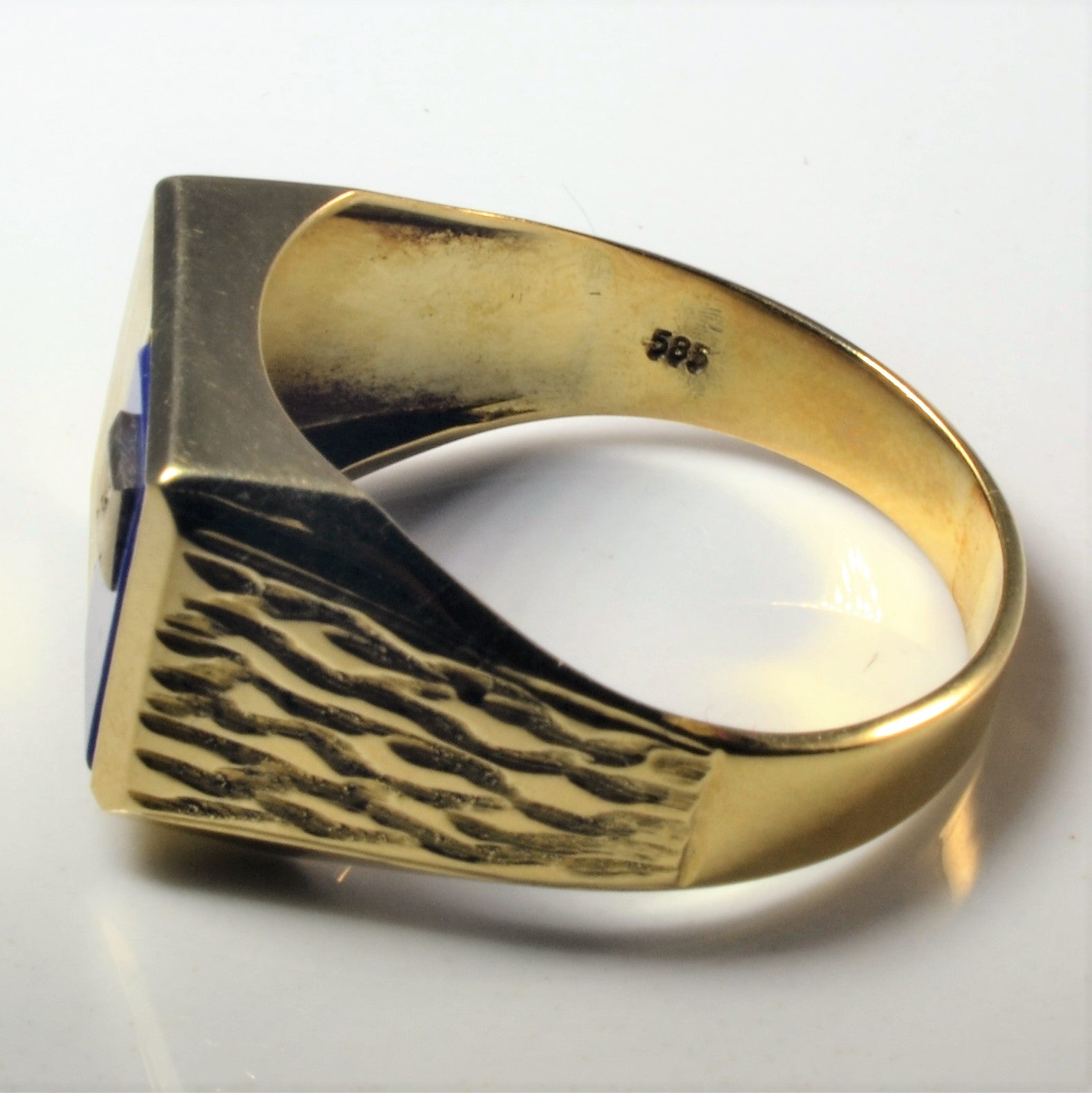 Lapis Lazuli Signet Ring | 1.00ct, 0.01ct | SZ 12.5 |