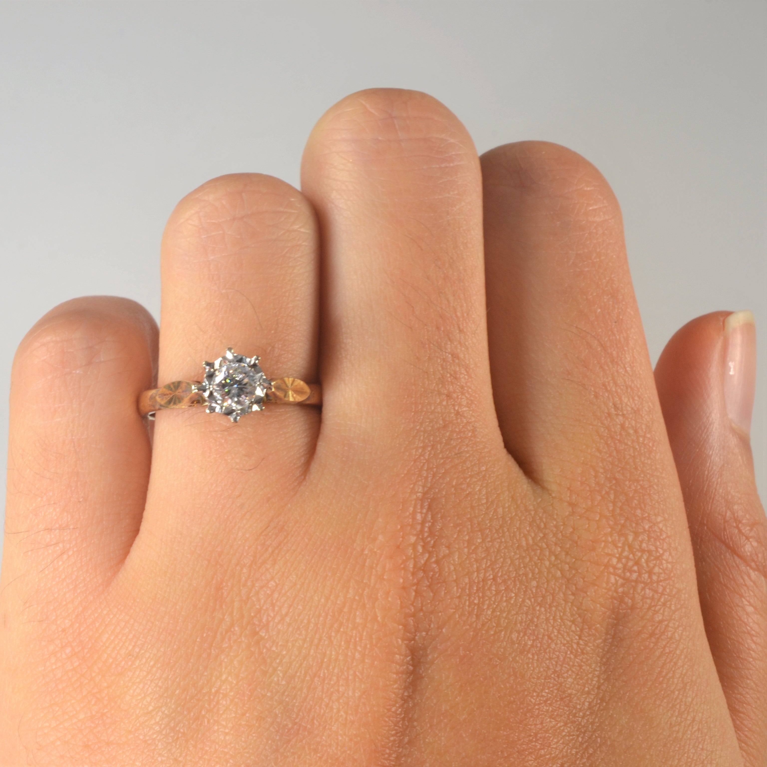 Illusion Set Solitaire Diamond Ring | 0.26ct | SZ 6.5 |