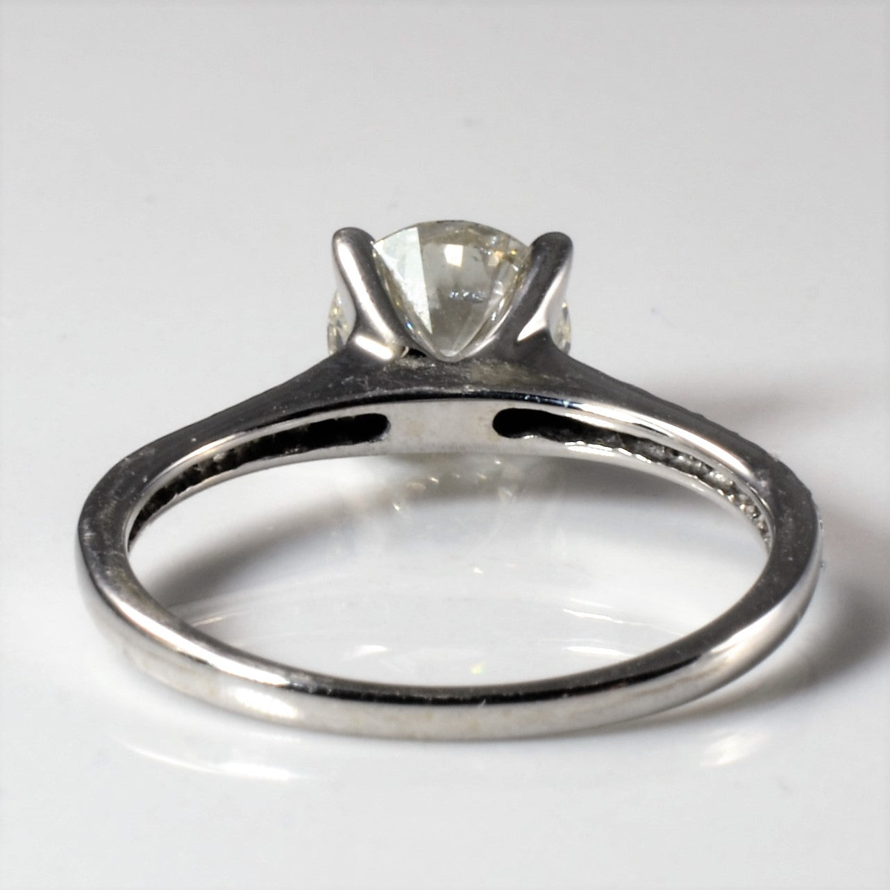 Pave Band Diamond Engagement Ring | 1.22ctw | SZ 5.25 |