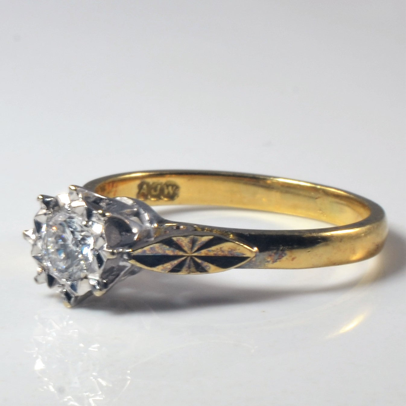 Illusion Set Solitaire Diamond Ring | 0.26ct | SZ 6.5 |