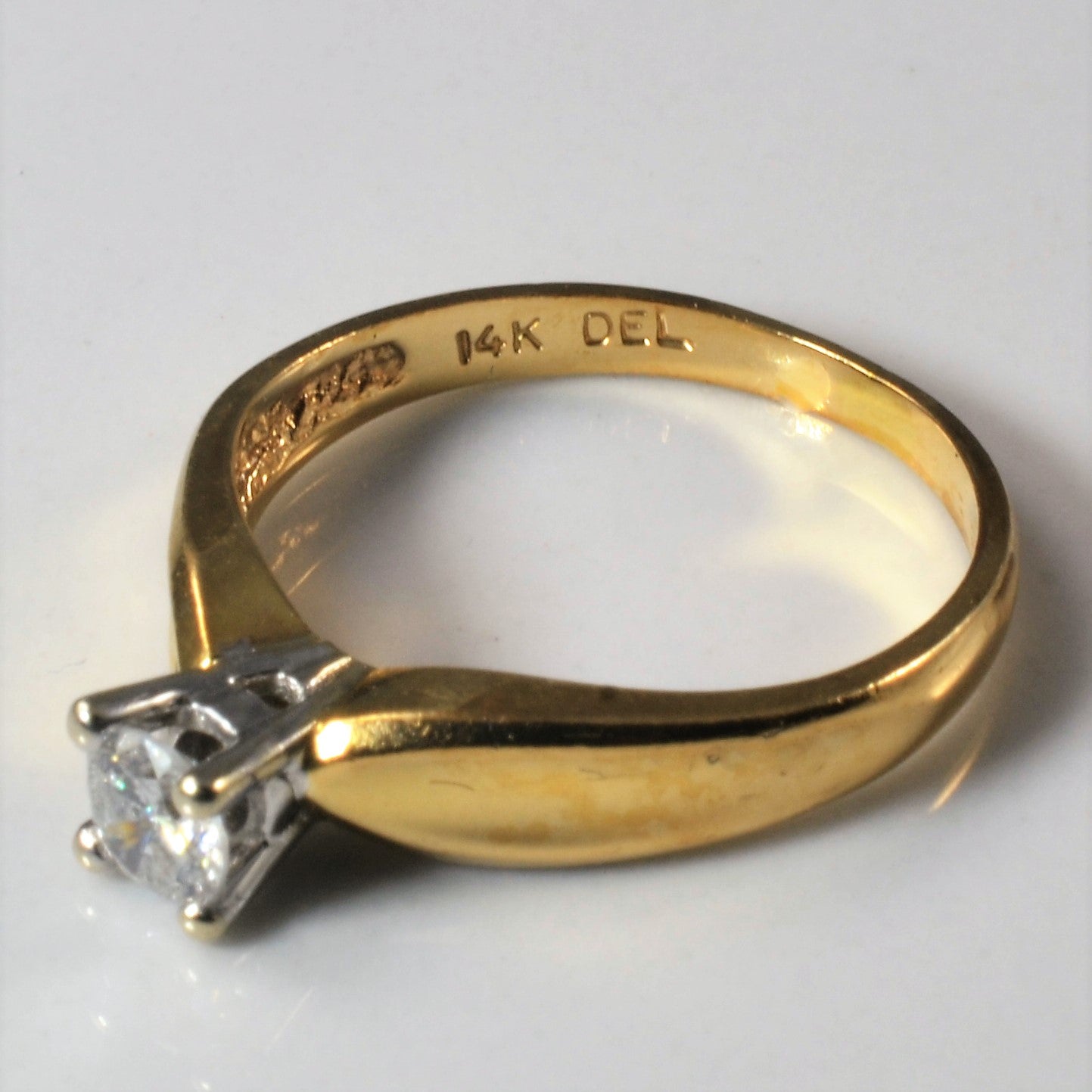 Tapered Solitaire Diamond Ring | 0.24ct | SZ 5.75 |