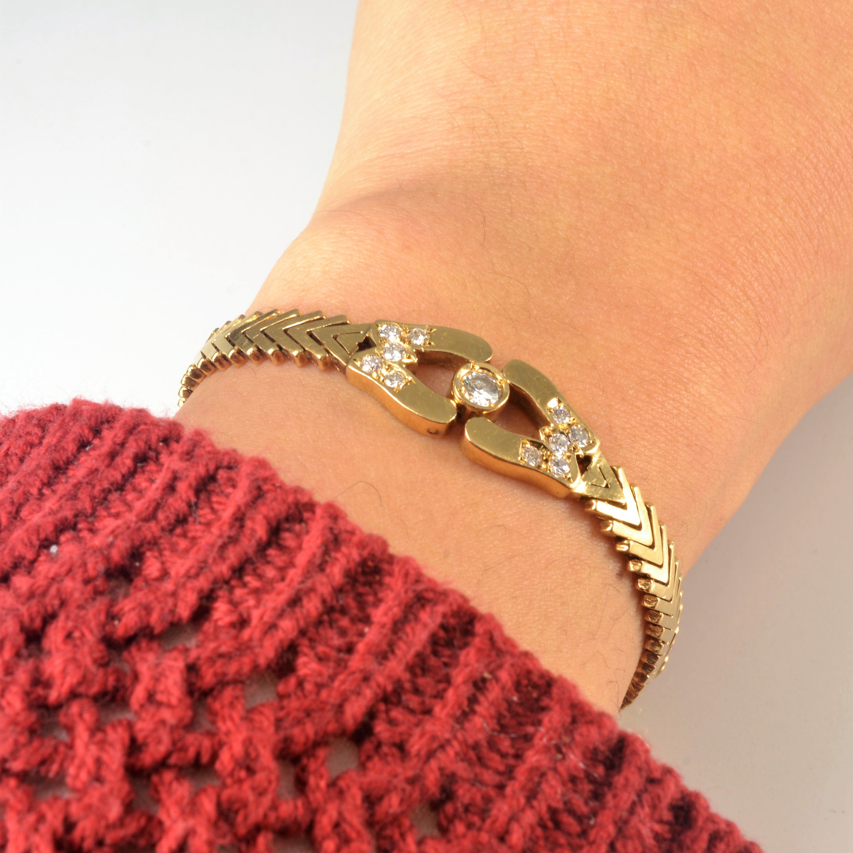 Bezel Set Diamond Chain Bracelet | 0.45ctw | 7" |