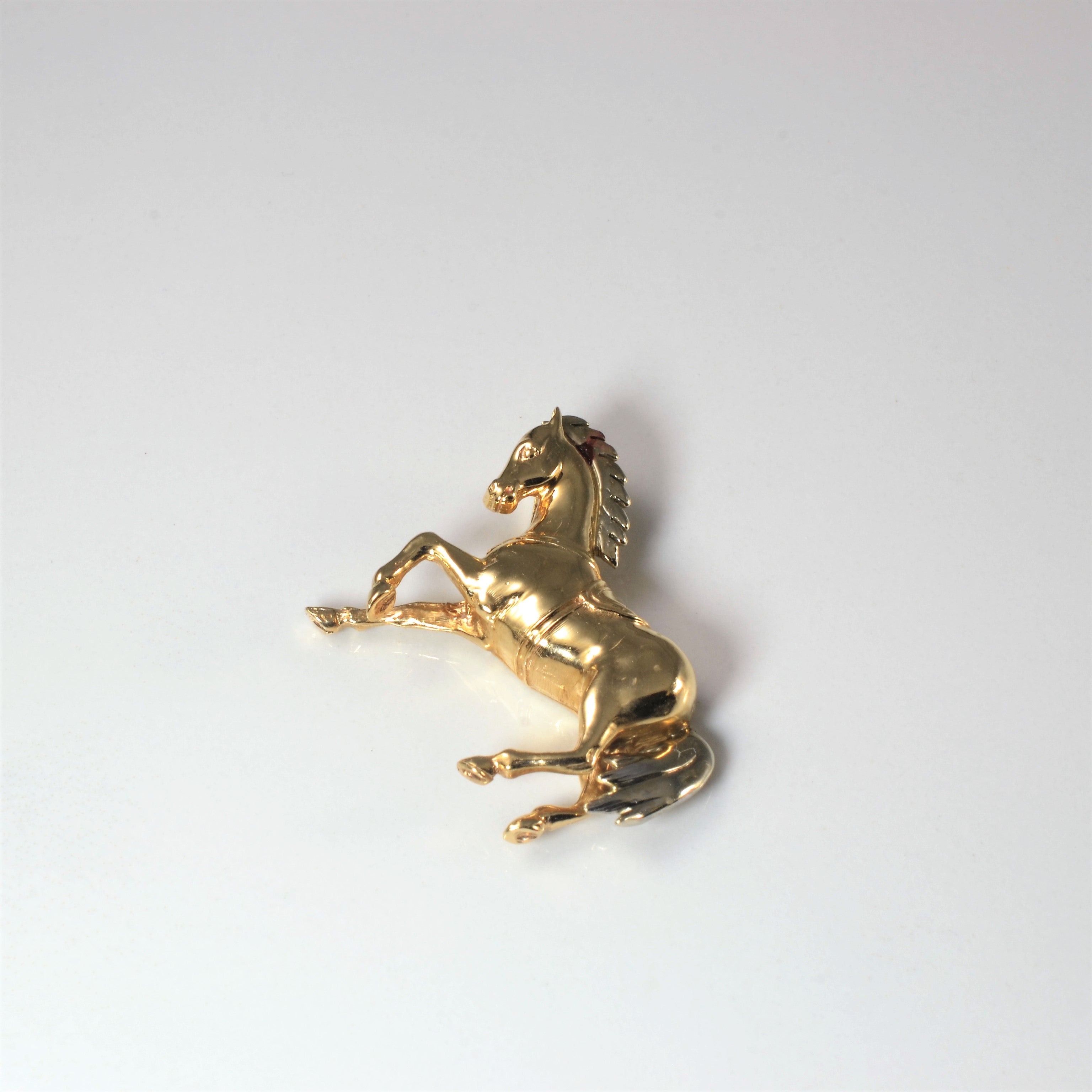 Yellow Gold Horse Pendant |