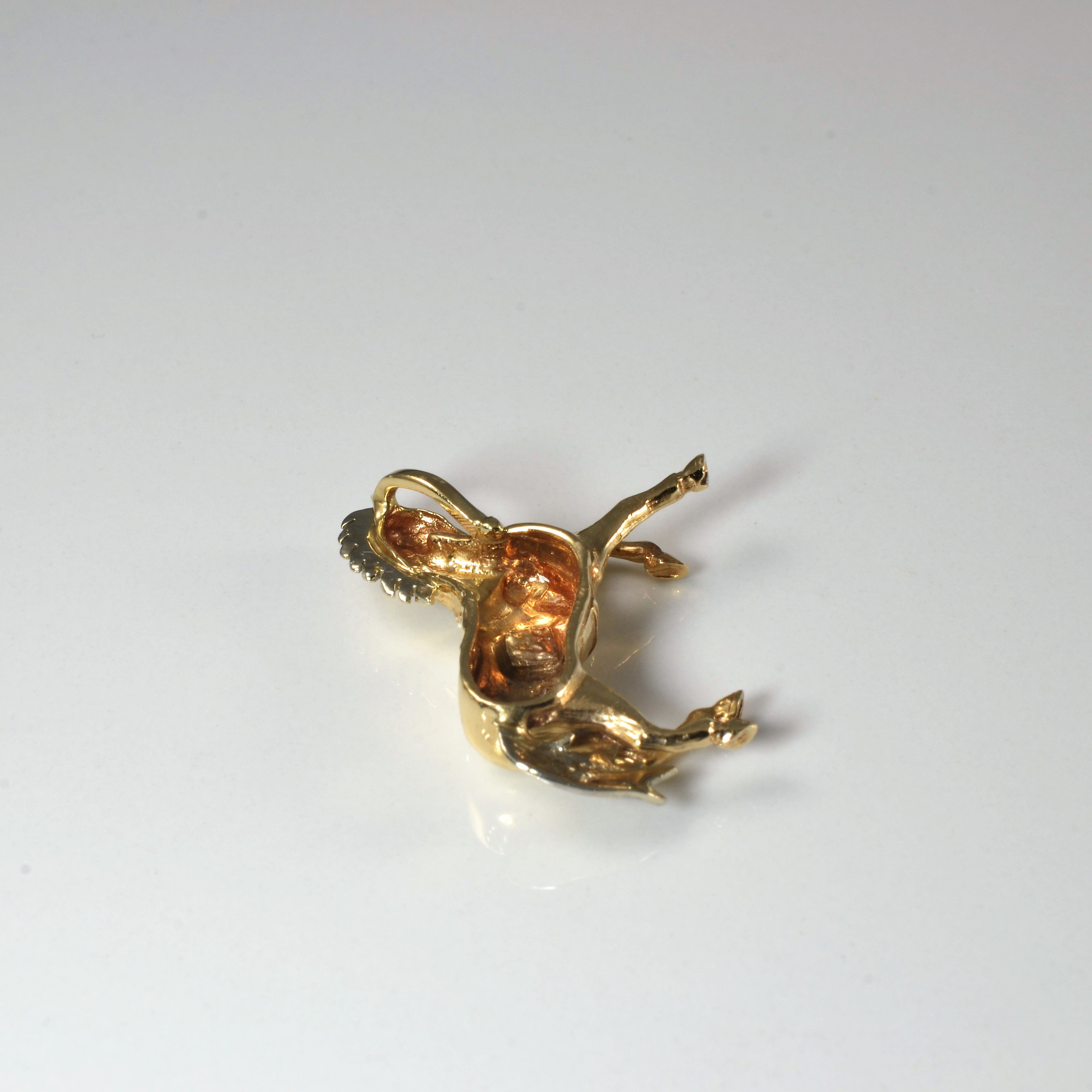 Yellow Gold Horse Pendant |