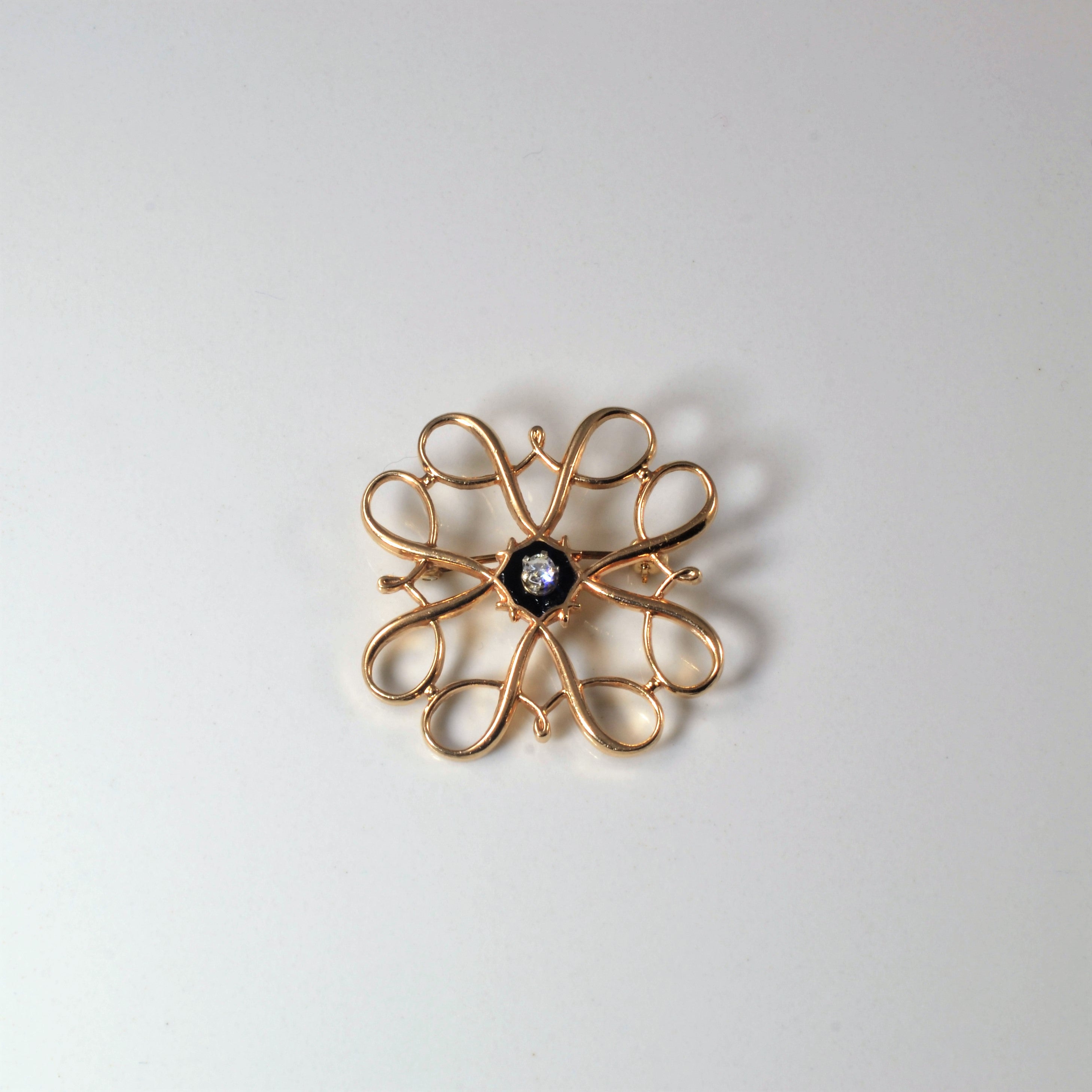 1950s Filigree Diamond Avon Award Brooch | 0.035ct |