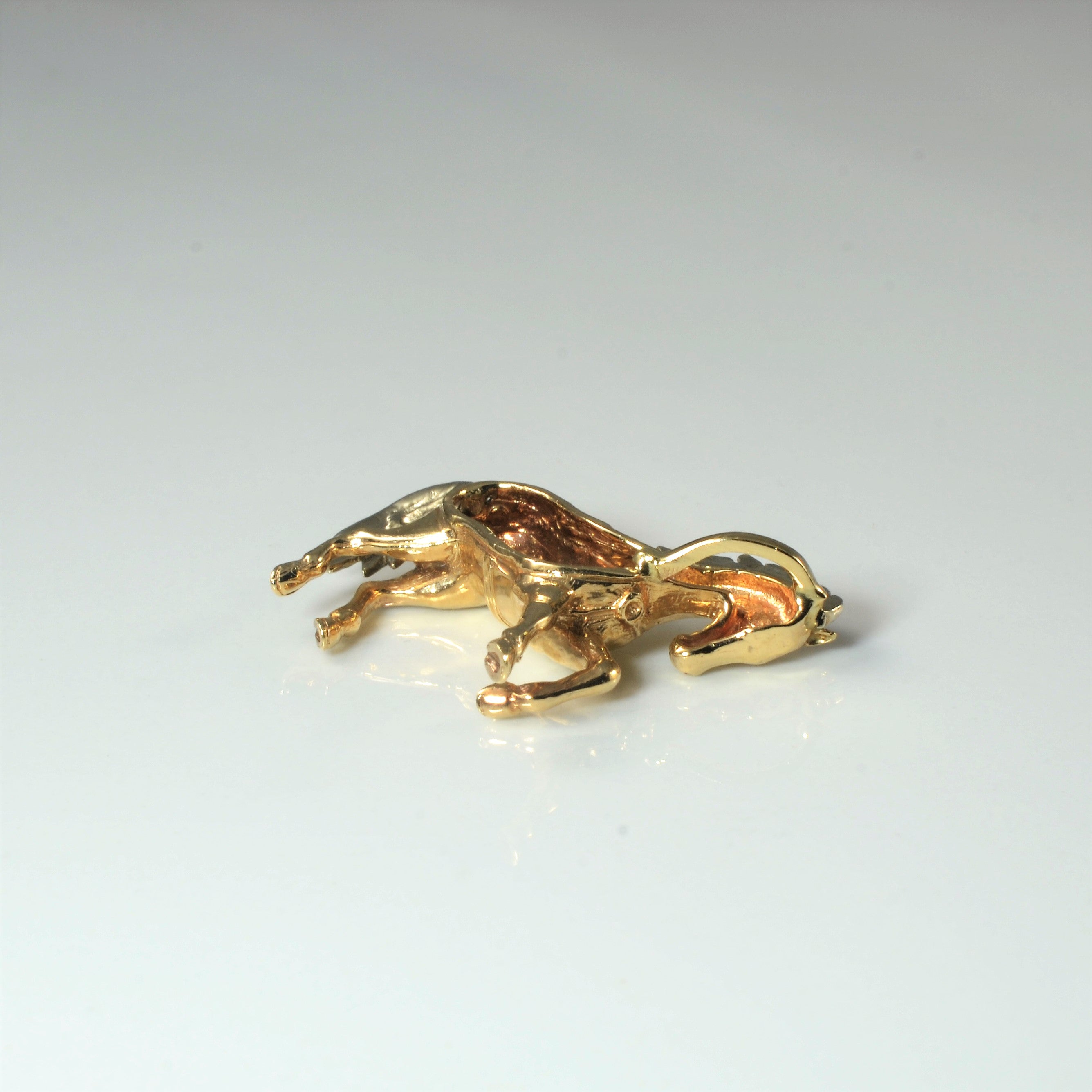 Yellow Gold Horse Pendant |