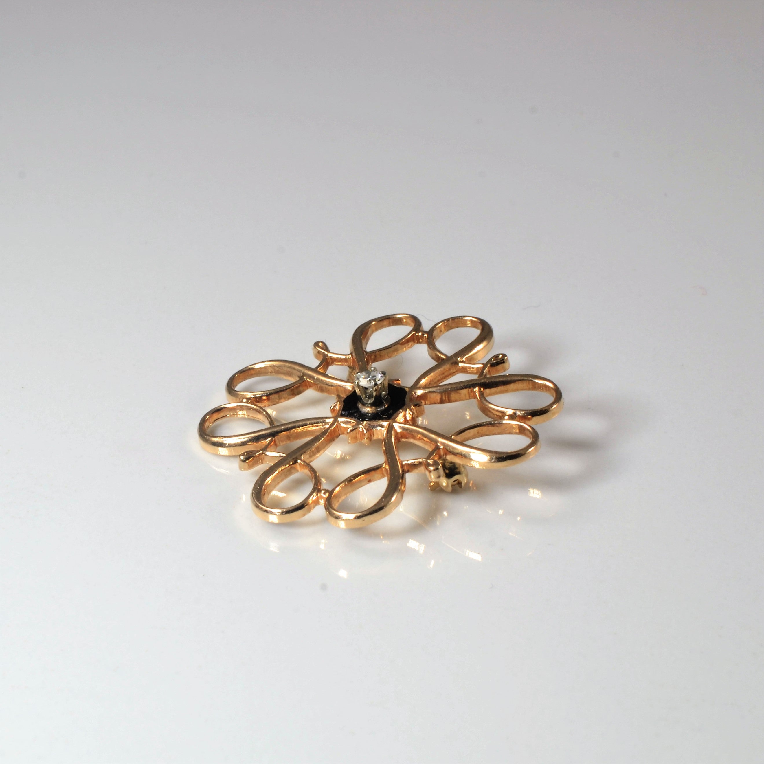 1950s Filigree Diamond Avon Award Brooch | 0.035ct |