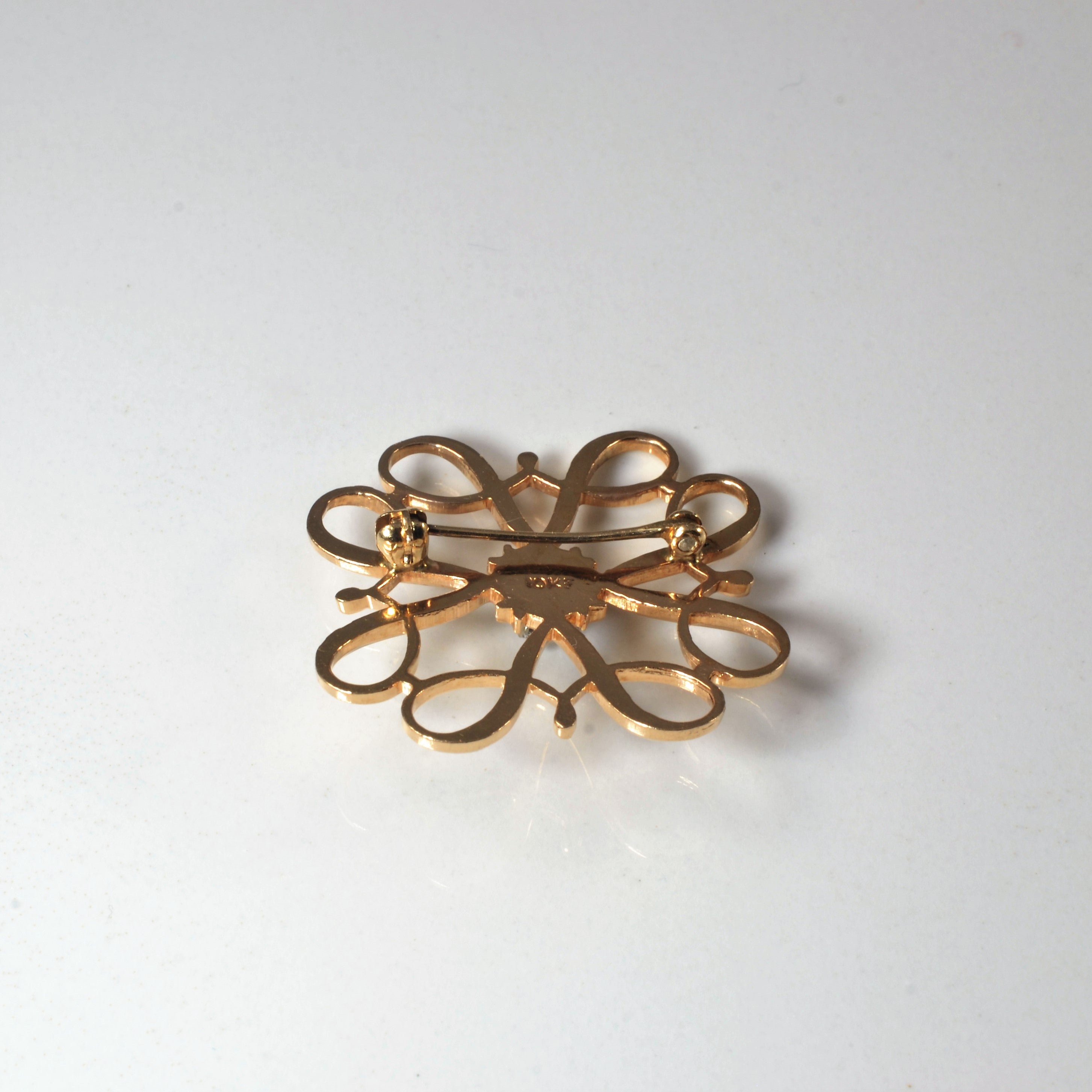 1950s Filigree Diamond Avon Award Brooch | 0.035ct |