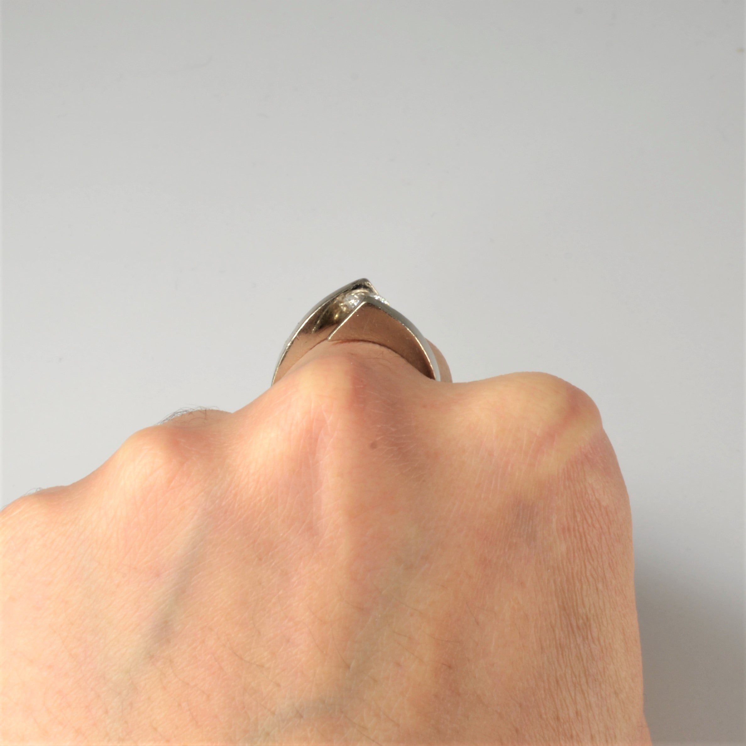 Bague solitaire diamant Bypass | 0,52 ct | Taille 6 |