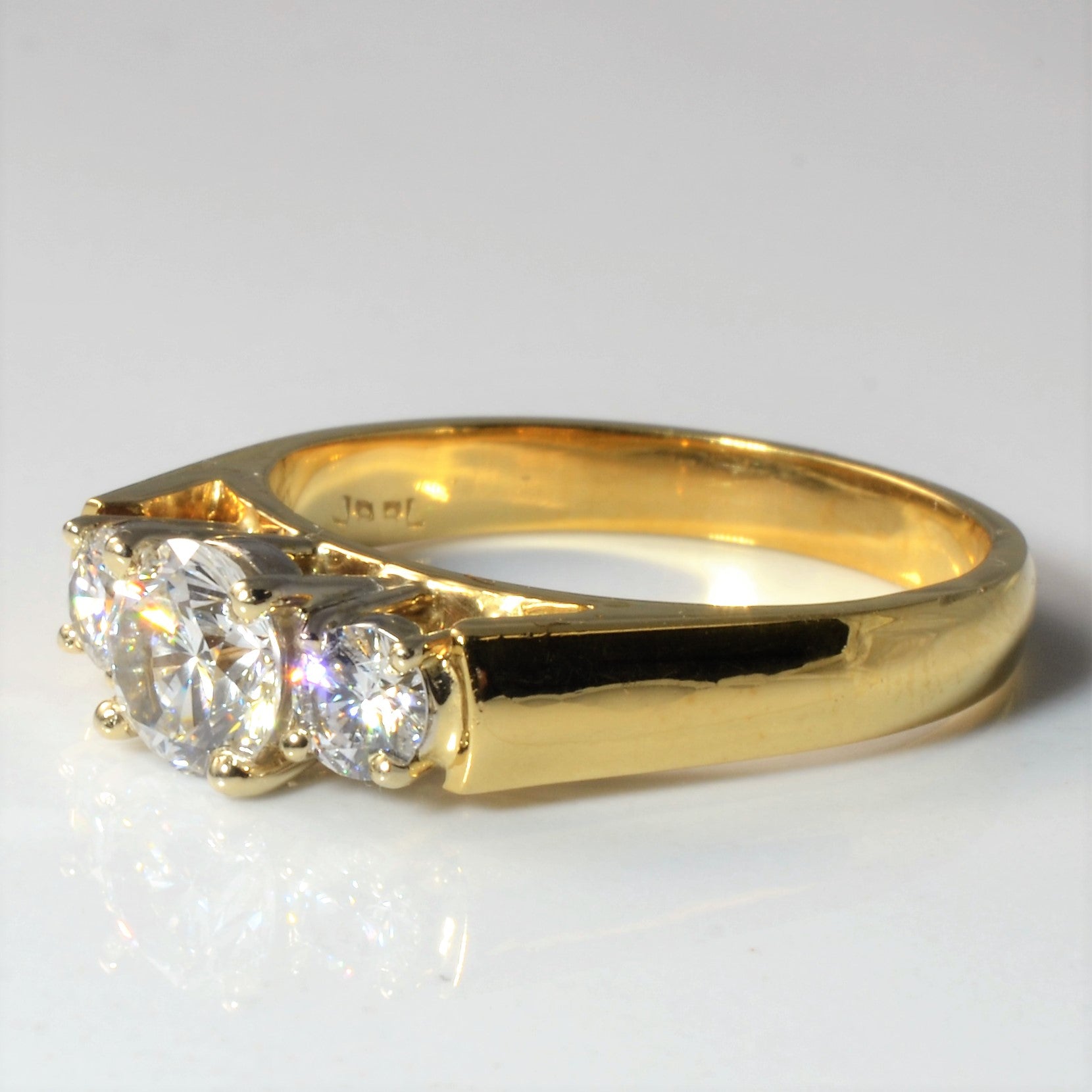 Three Stone Diamond Engagement Ring | 1.09ctw | SZ 8.75 |
