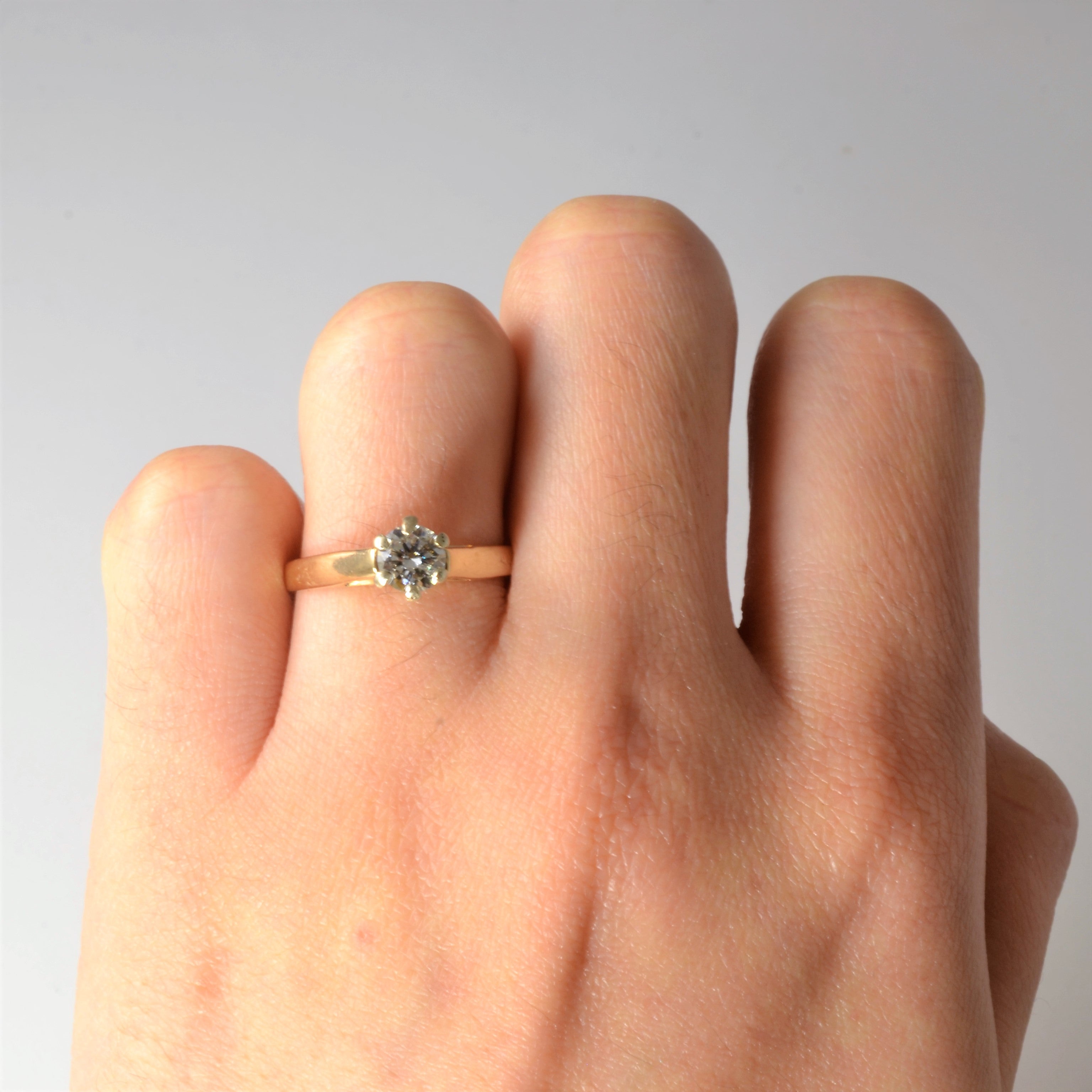 Tapered Six Prong Diamond Engagement Ring | 0.51ct | SZ 6.25 |