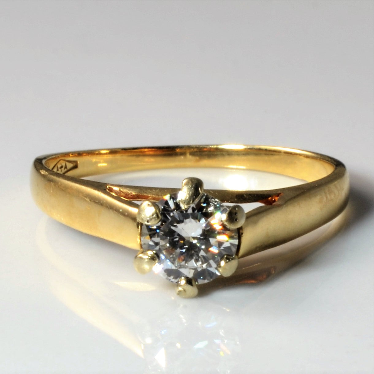 Tapered Six Prong Diamond Engagement Ring | 0.51ct | SZ 6.25 |
