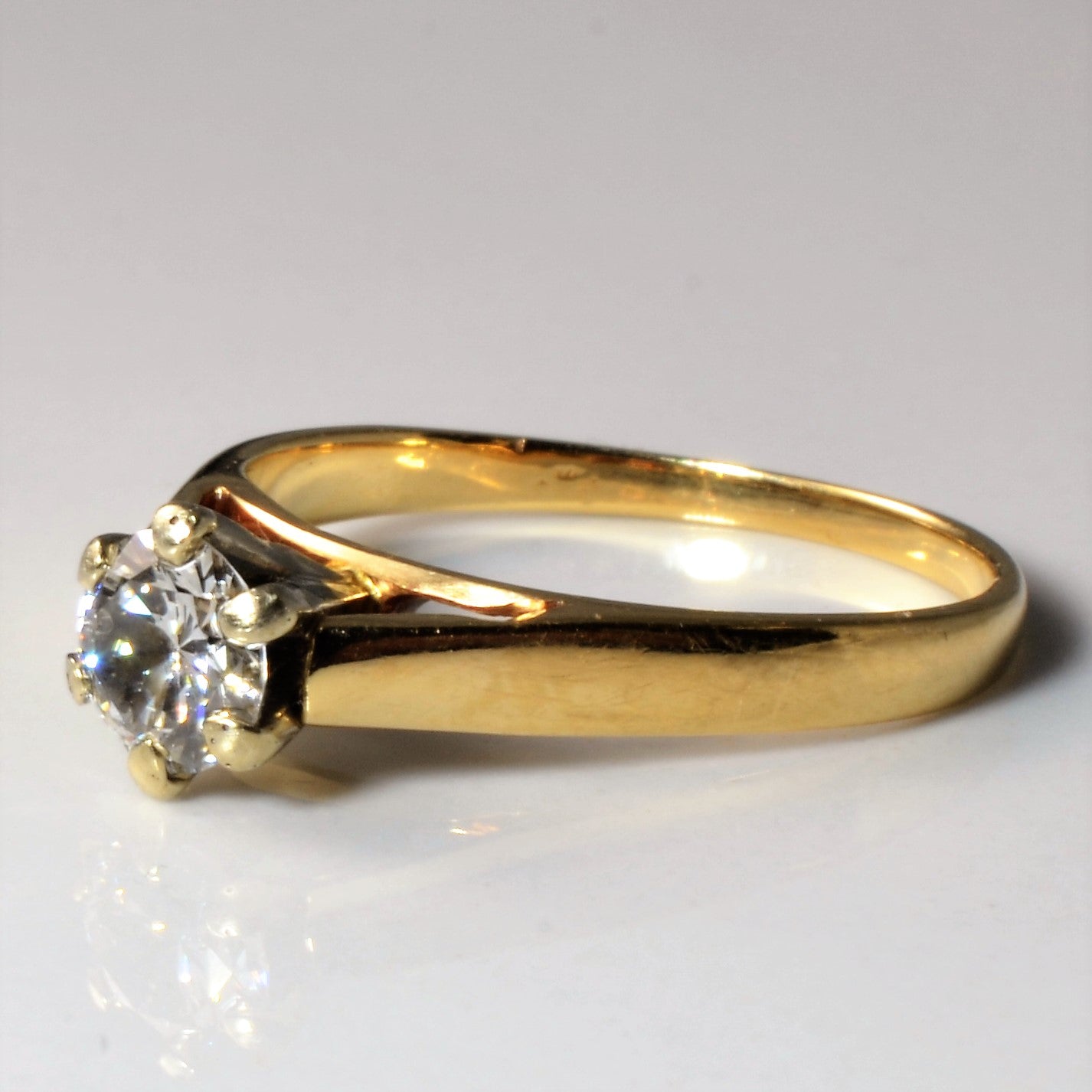 Tapered Six Prong Diamond Engagement Ring | 0.51ct | SZ 6.25 |