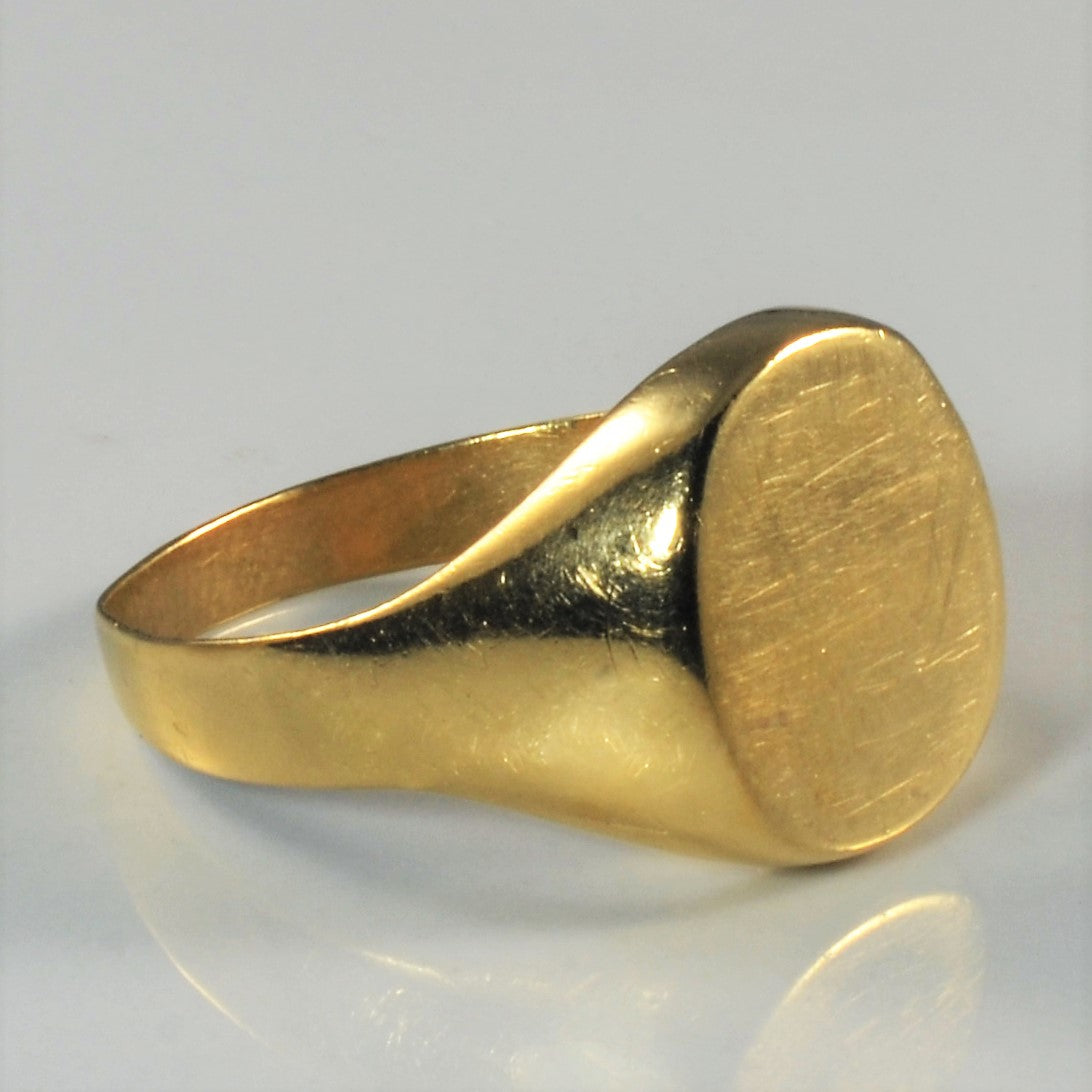 Yellow Gold Signet Ring | SZ 10.75 |