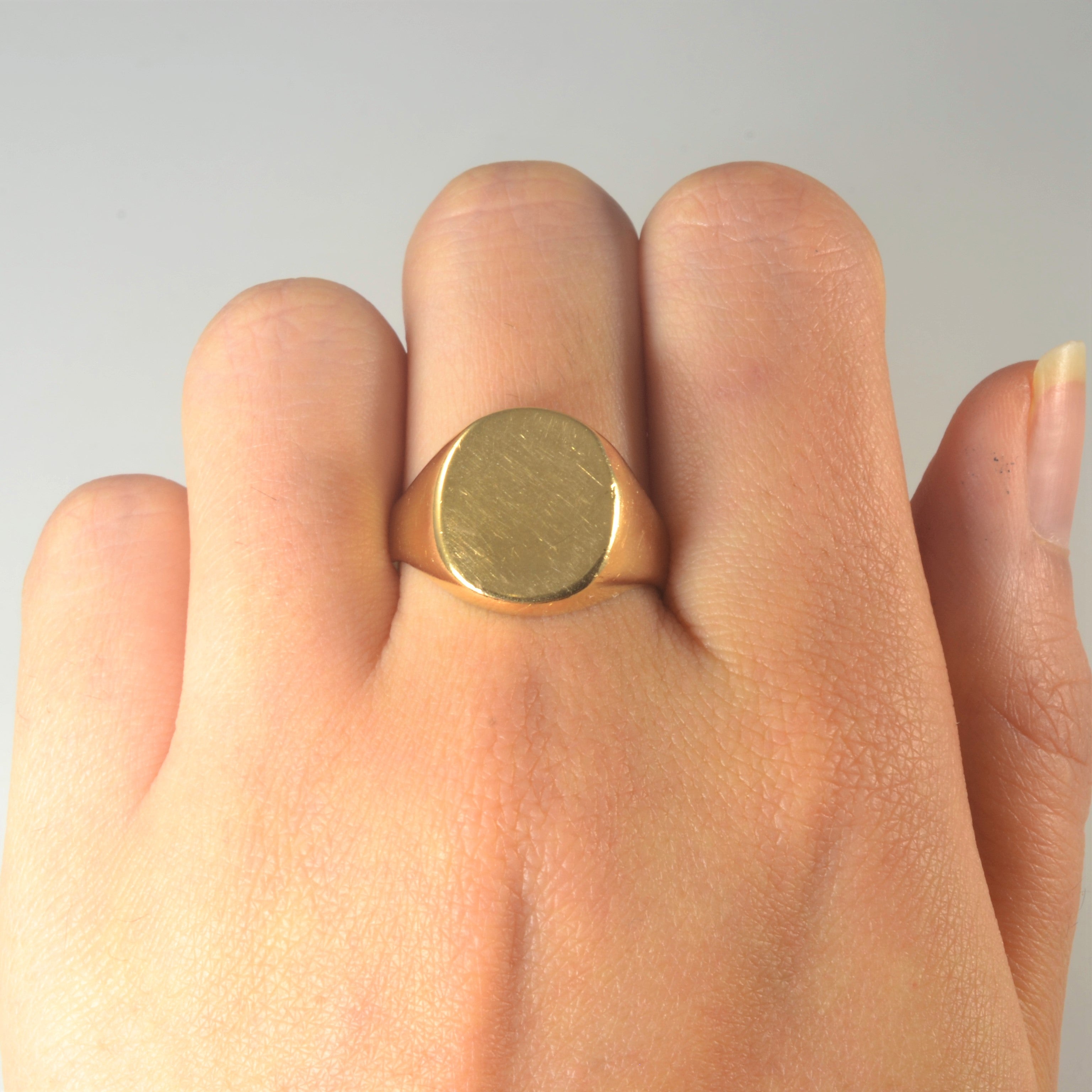 Yellow Gold Signet Ring | SZ 10.75 |