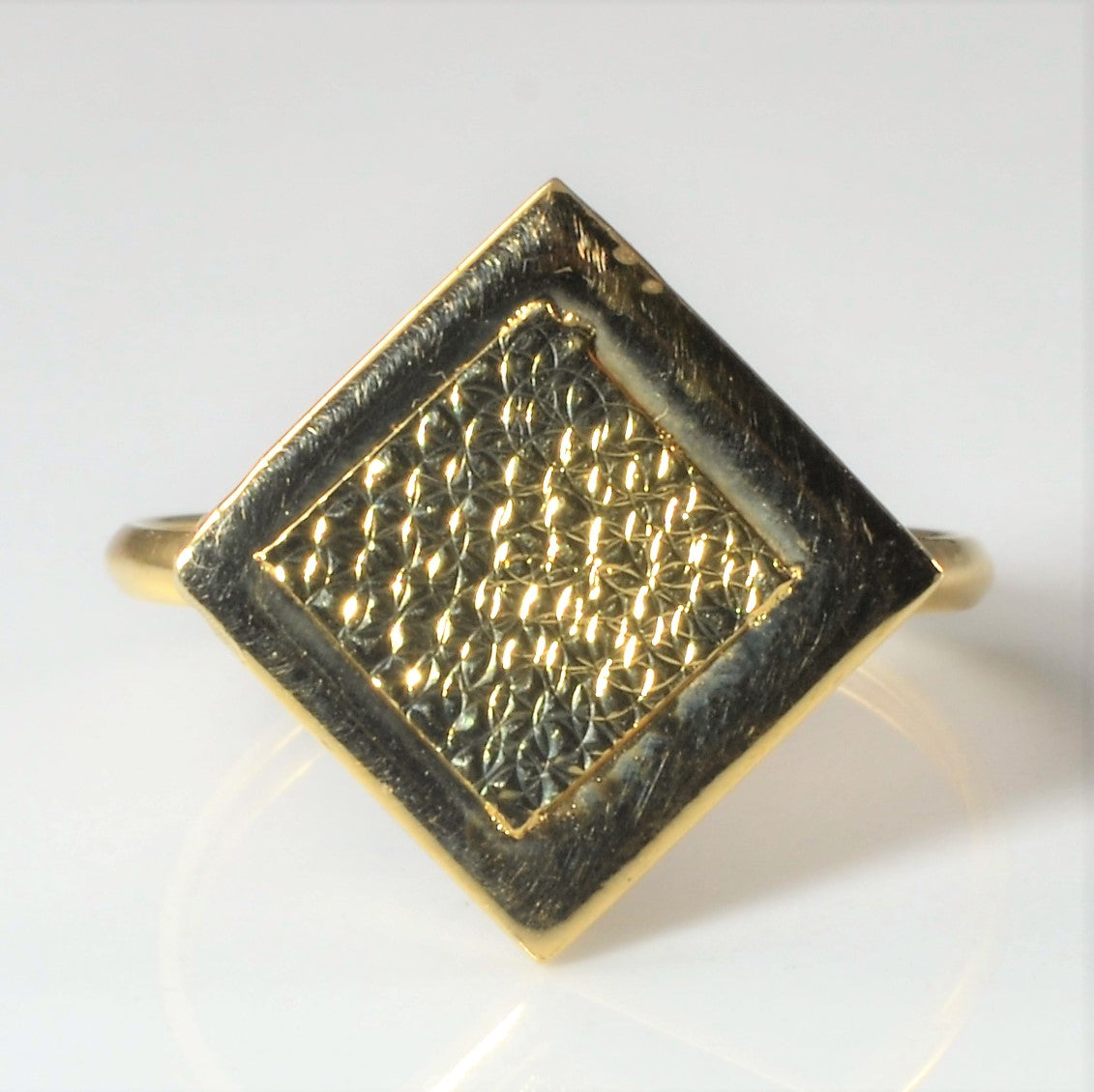 Geometric Gold Cocktail Ring | SZ 8 |