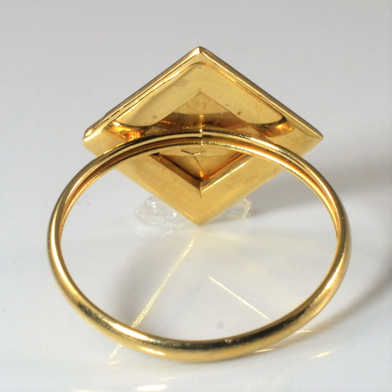 Geometric Gold Cocktail Ring | SZ 8 |