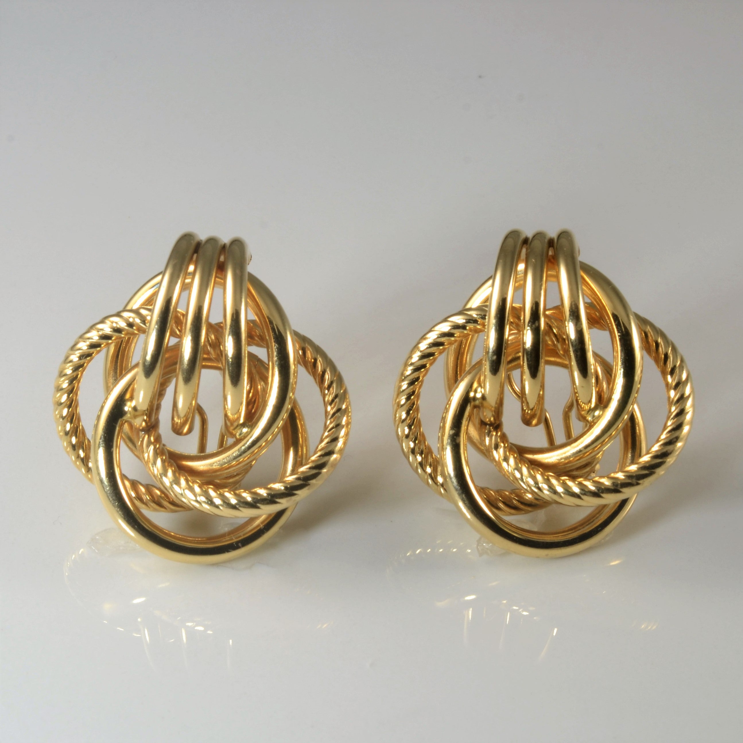 Interlocking Gold Rope Earrings |