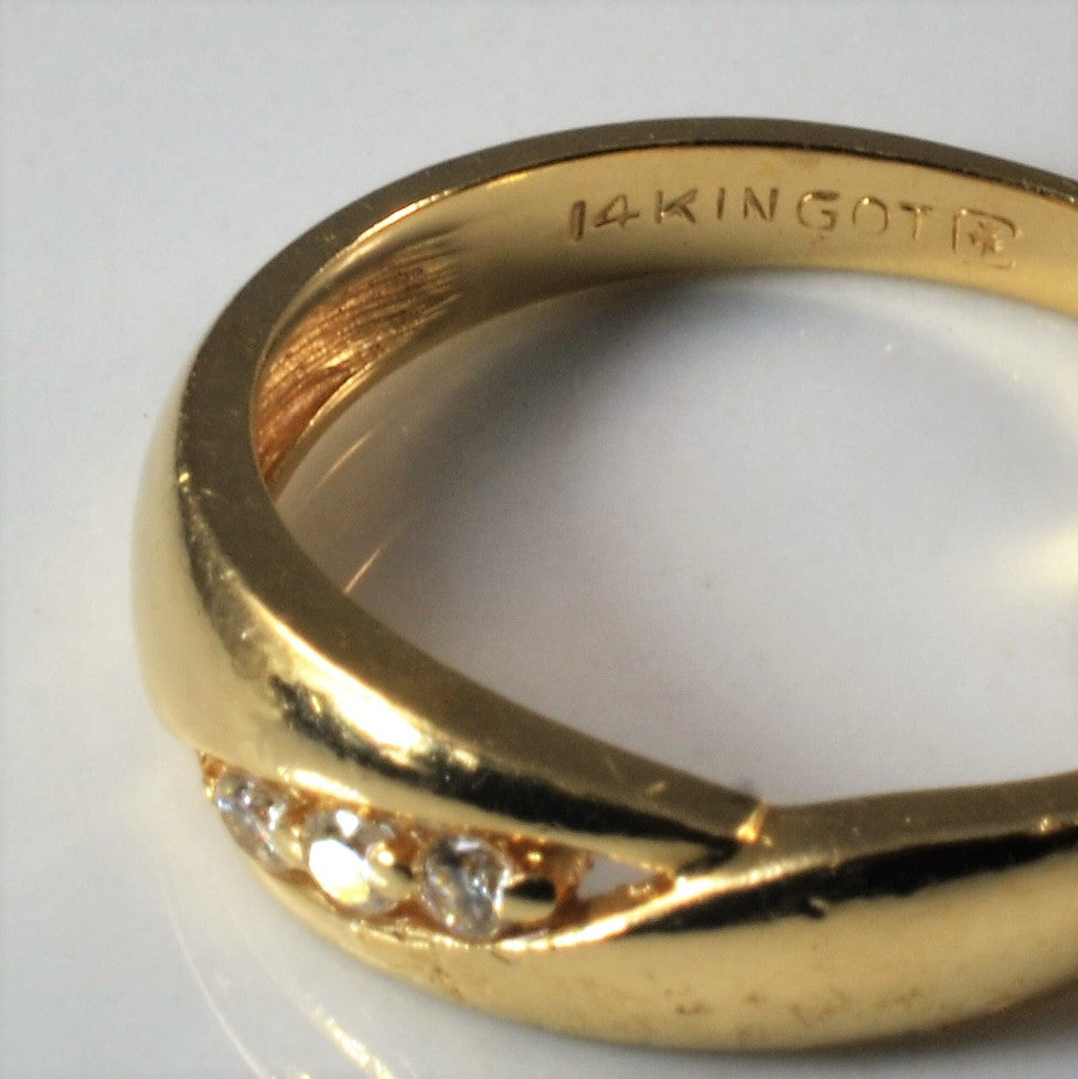 Three Stone Diamond Band | 0.06ctw | SZ 6 |