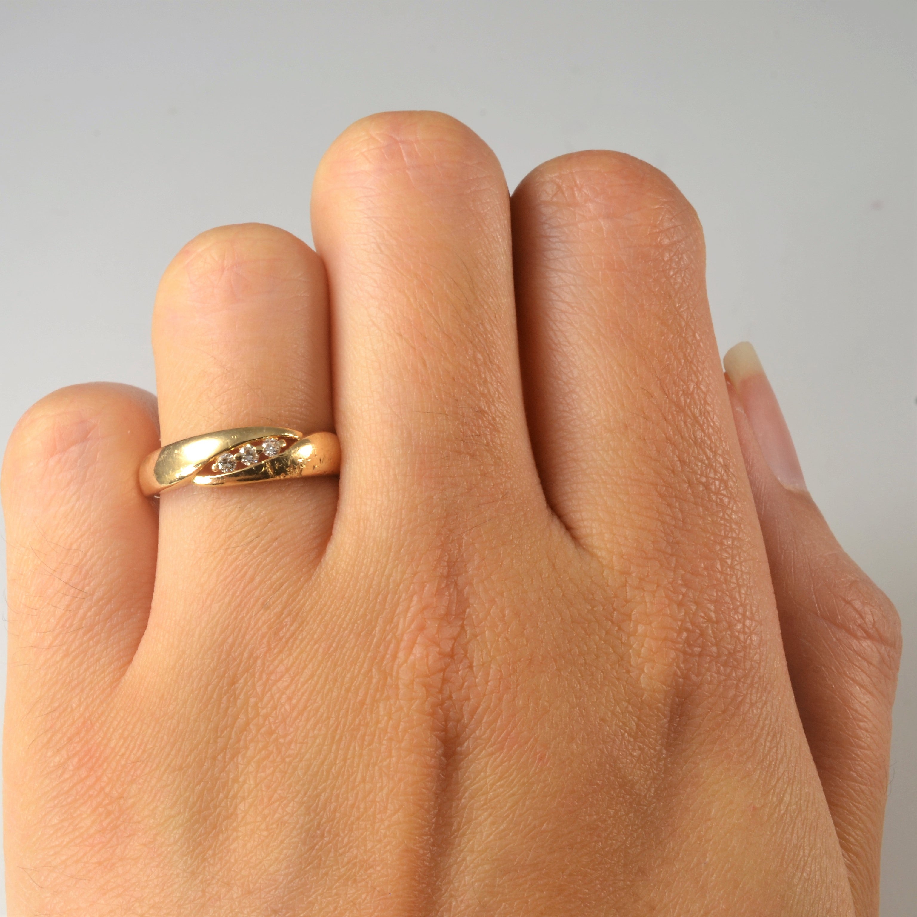 Three Stone Diamond Band | 0.06ctw | SZ 6 |